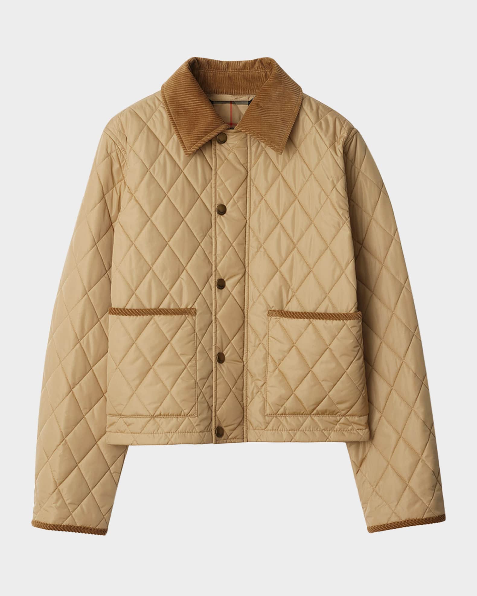 Burberry corduroy collar quilted jacket outlet