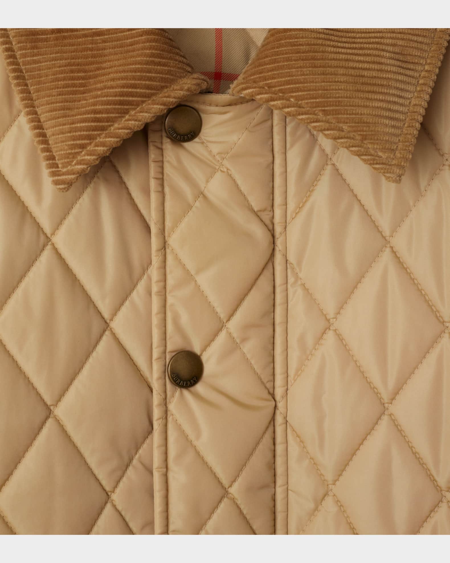 Burberry Corduroy-Collar Quilted Jacket | Neiman Marcus