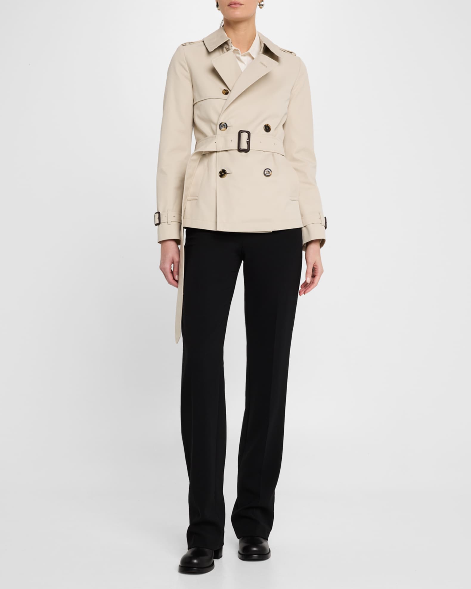 Belted Short Trench-Coat 1