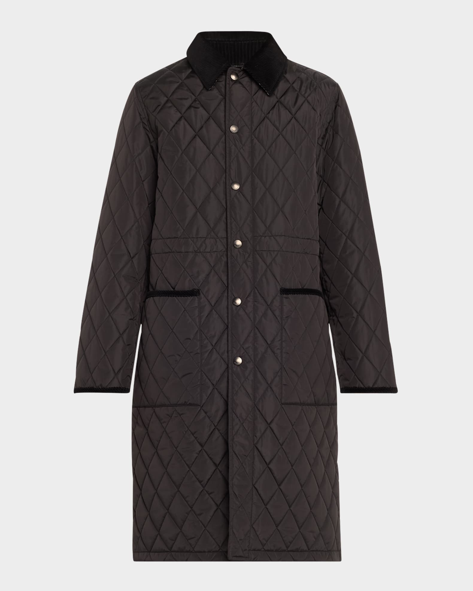 Burberry quilted long jacket cheap