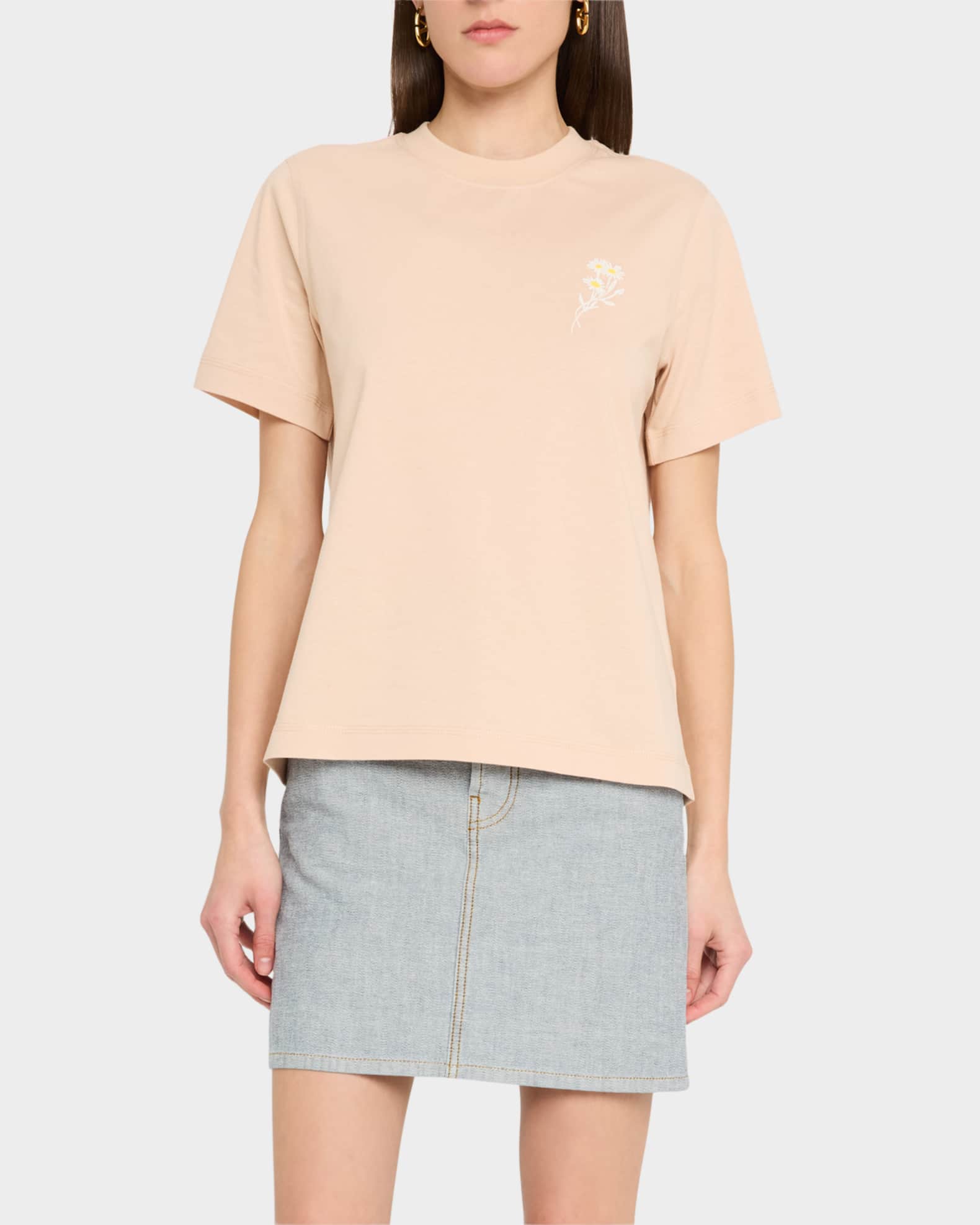 Burberry Flower B-Print Short-Sleeve T-Shirt | Neiman Marcus