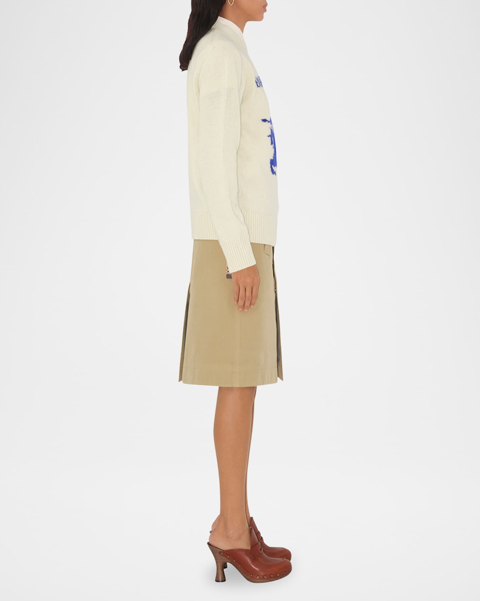 【送料&関税込】Burberry Ivory Alpaca Blend Sweater Burberry Ivory Alpaca Blend Sweater | italist
