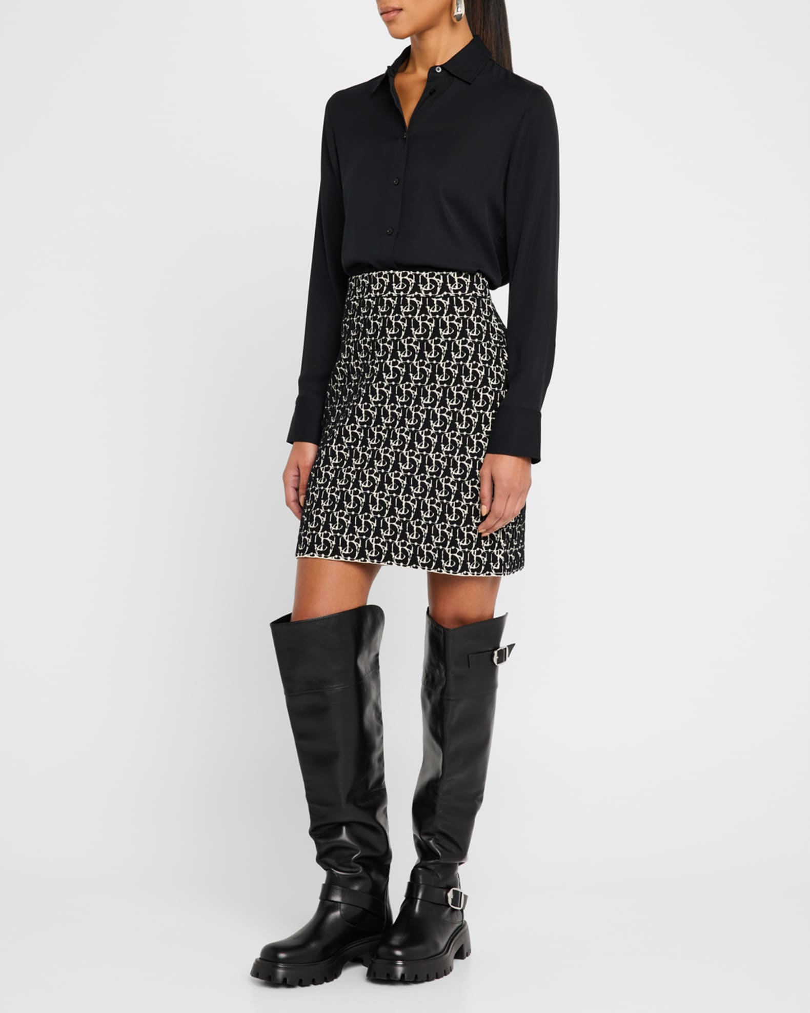 Monogram Knit Mini Skirt 1
