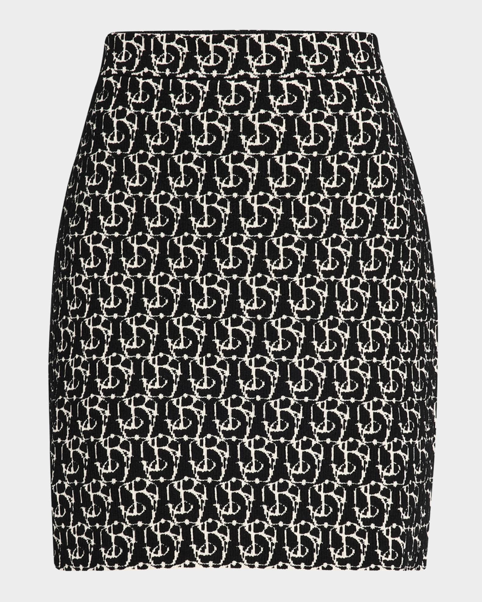 Monogram Knit Mini Skirt 0
