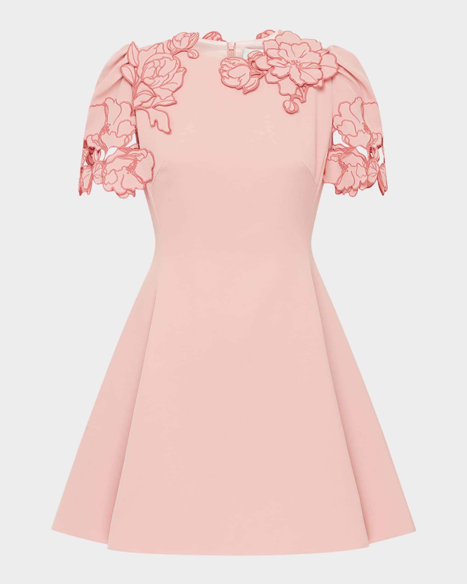 Elyse Applique Fit-&-Flare Mini Dress 0