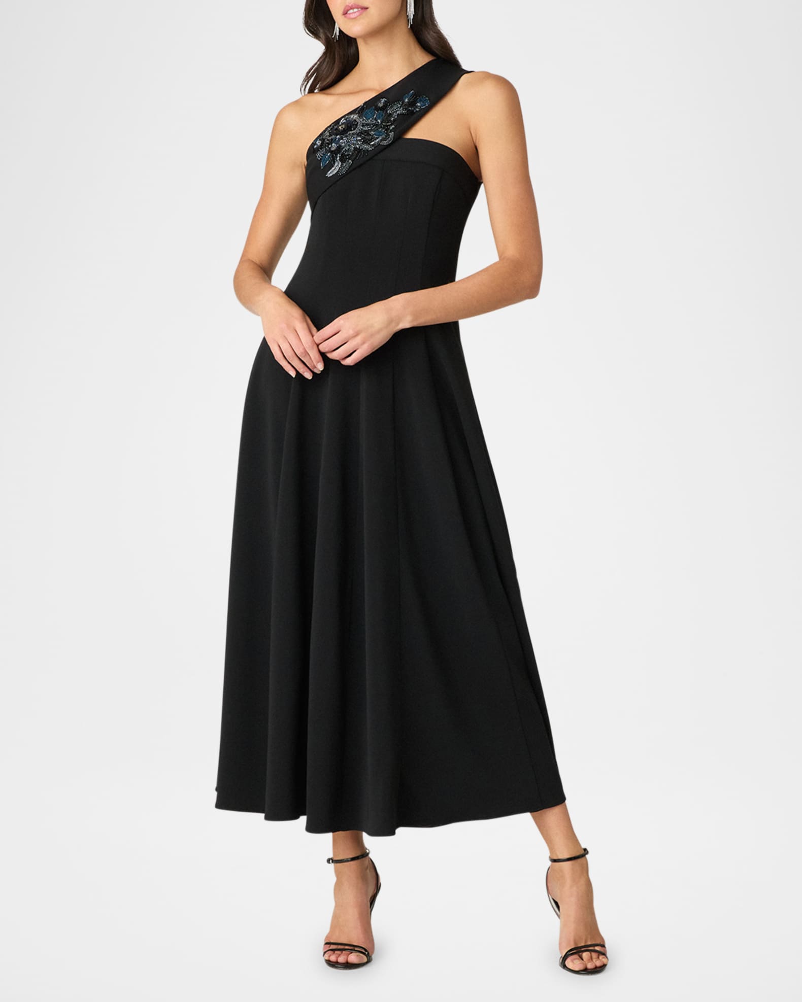 Oscar One Shoulder Embellished Maxi Dress