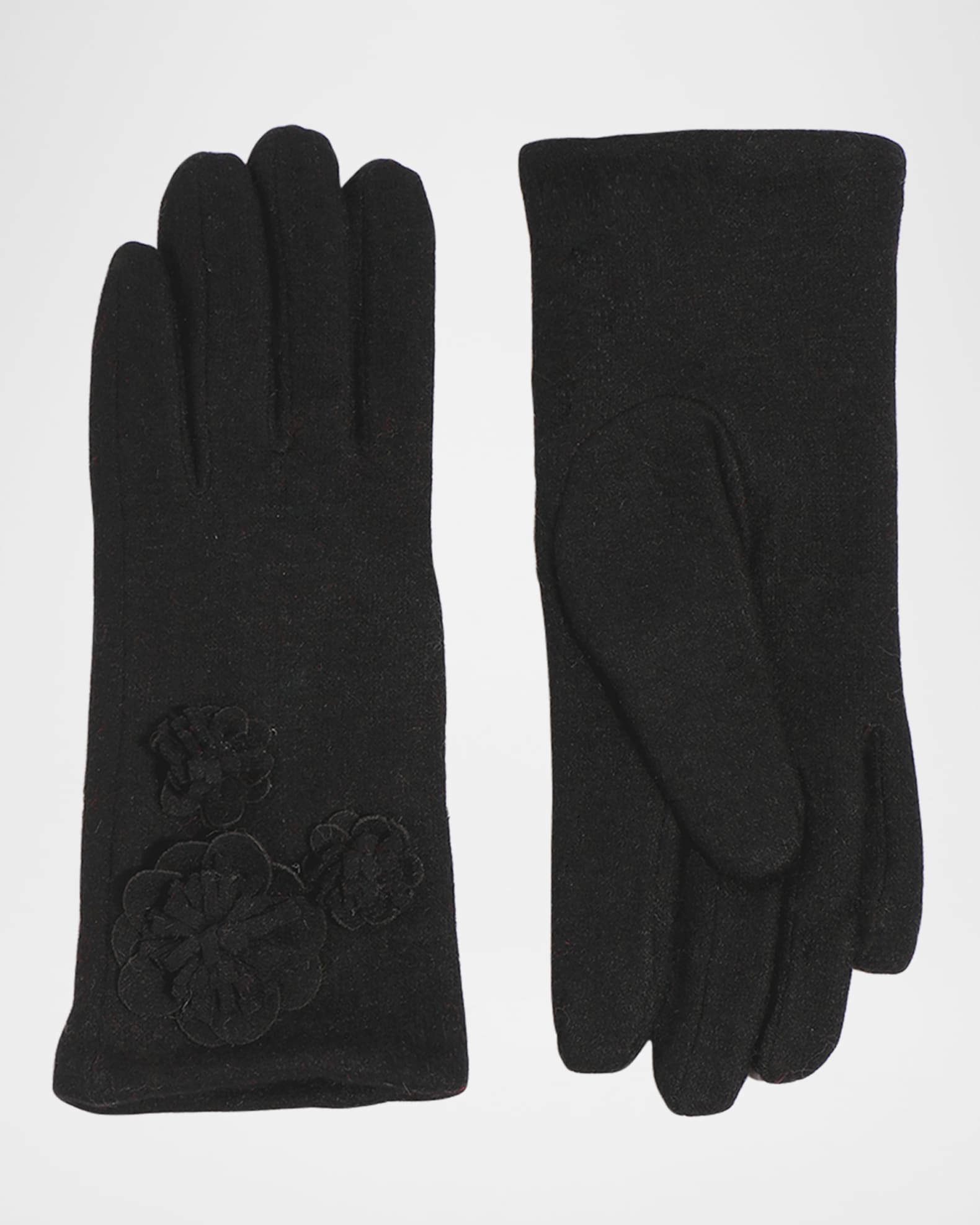 Lyla Rosette Wool Gloves 0