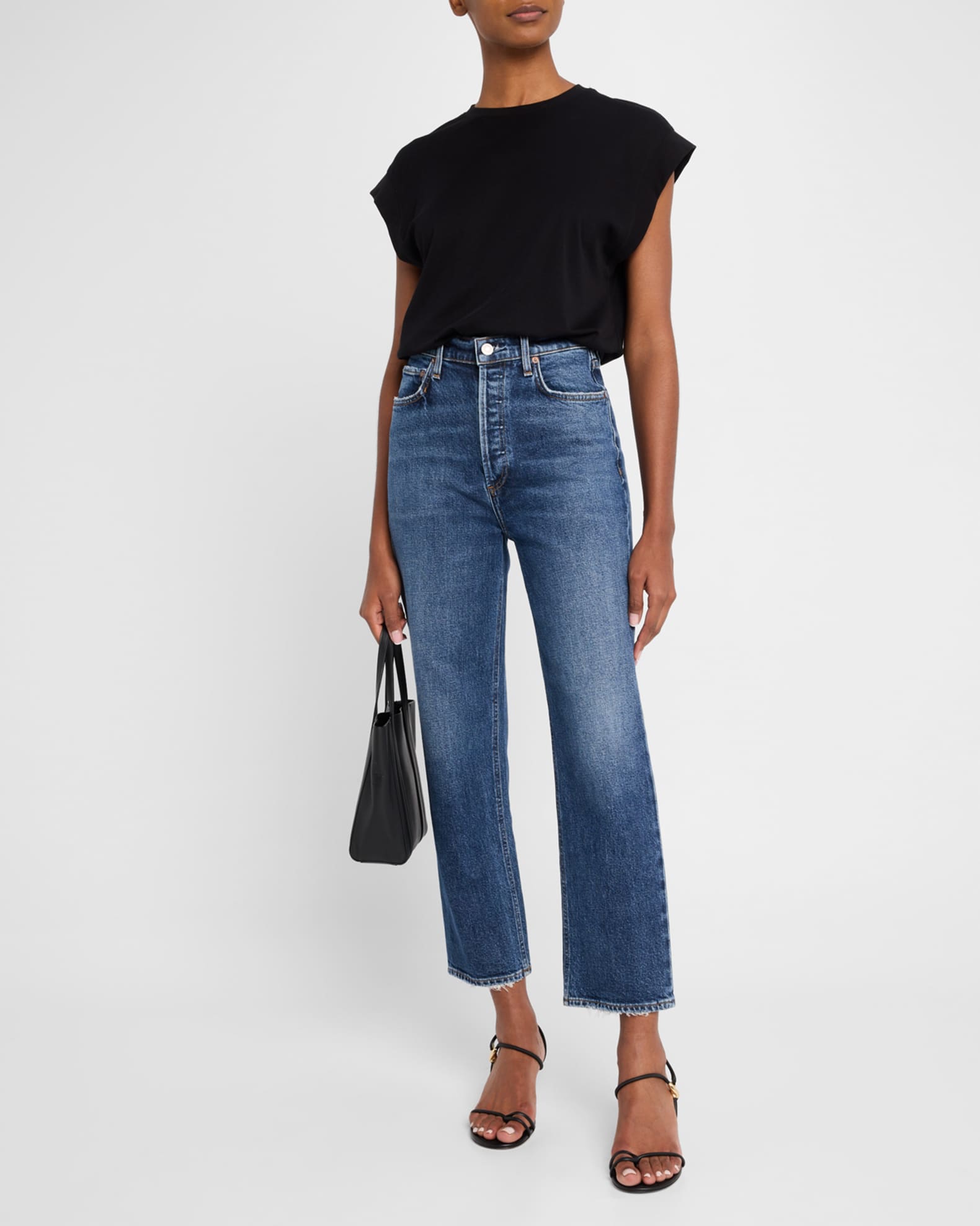 90s Pinch Waist Cropped Jeans 1