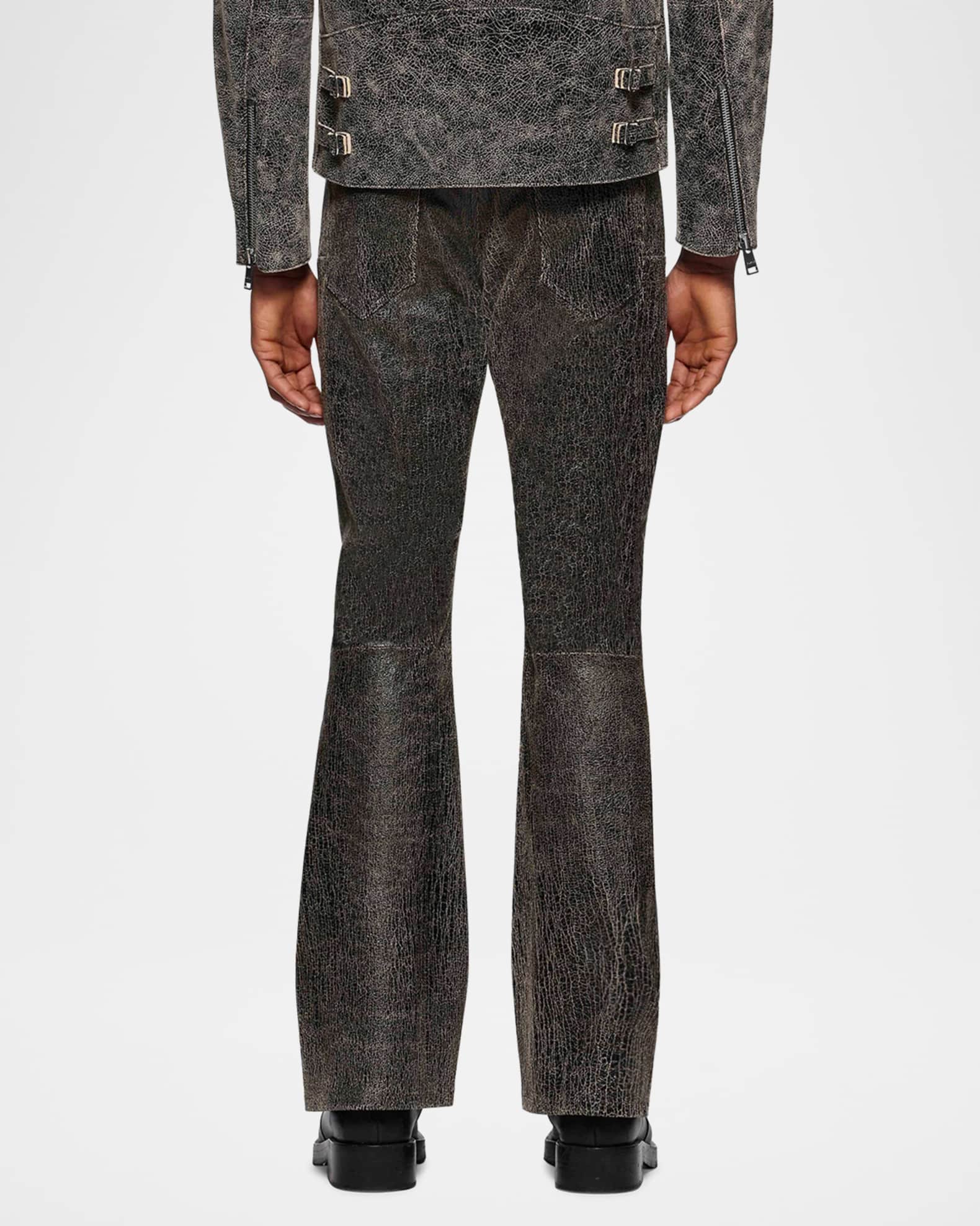 Men's Leather Flare Pants 1