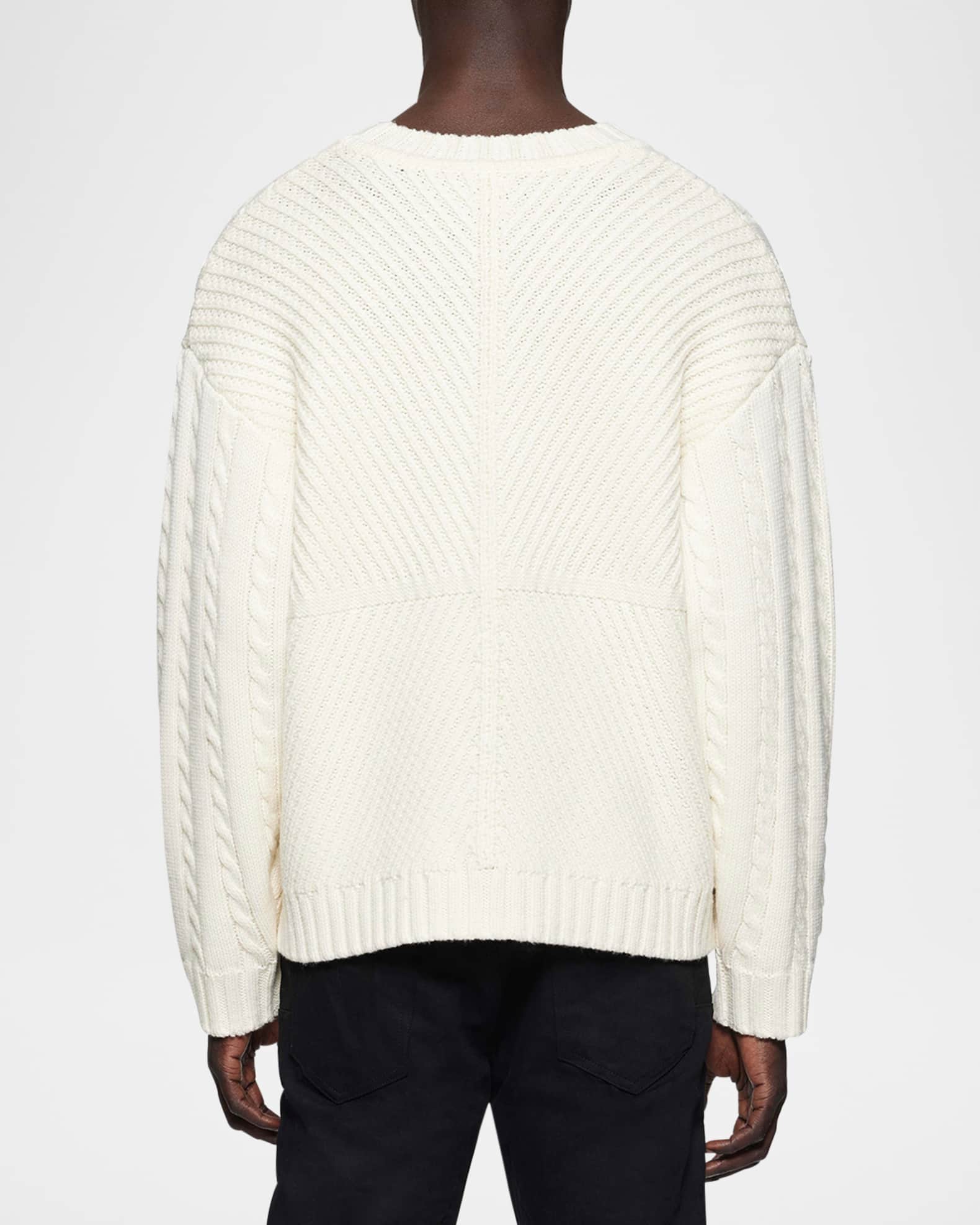 Men's Wool Cable Sweater 1