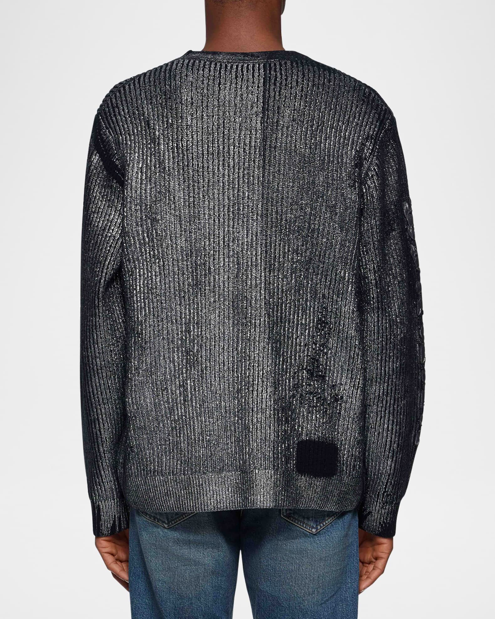 Men's Foiled Wool Cardigan 1