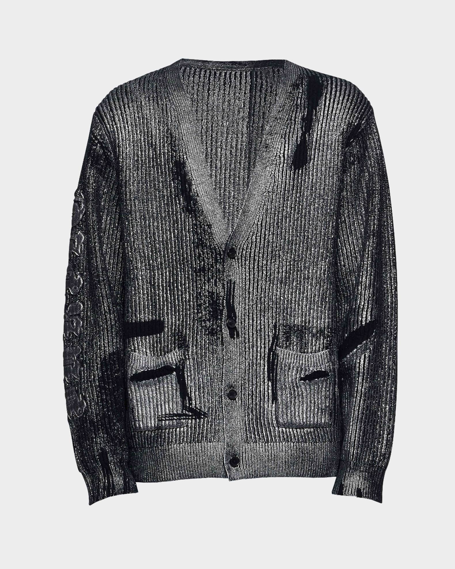 Men's Foiled Wool Cardigan 0