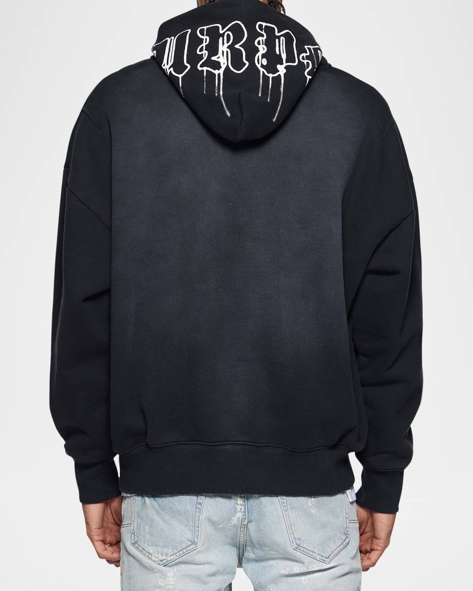 PURPLE Men's Heavyweight Fleece Zip Hoodie | Neiman Marcus