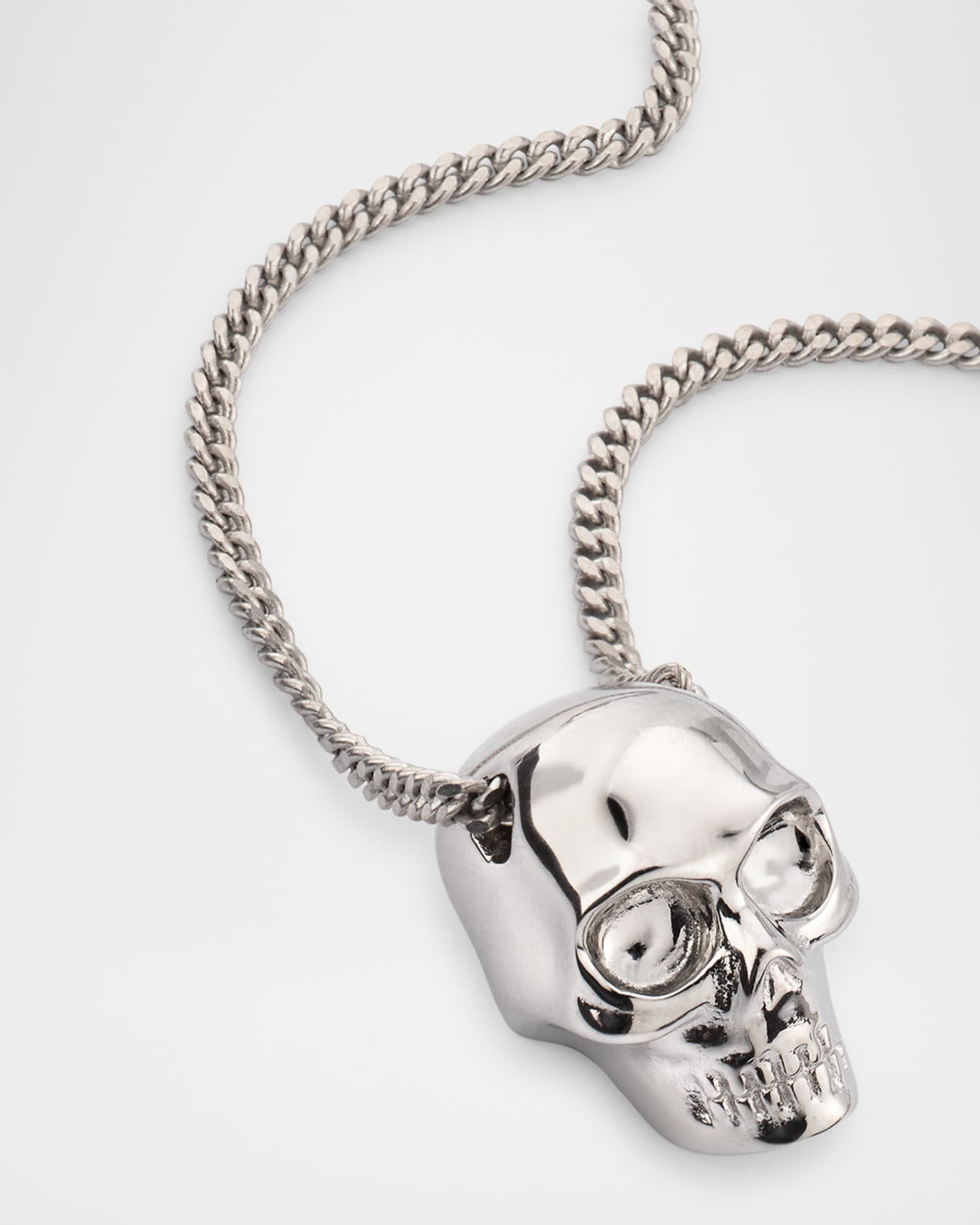 ネックレス・チョーカー ALEXANDER MCQUEEN SKULL NECKLACE IN PALLADIUM Alexander McQueen Skull necklace in palladium | TheDoubleF