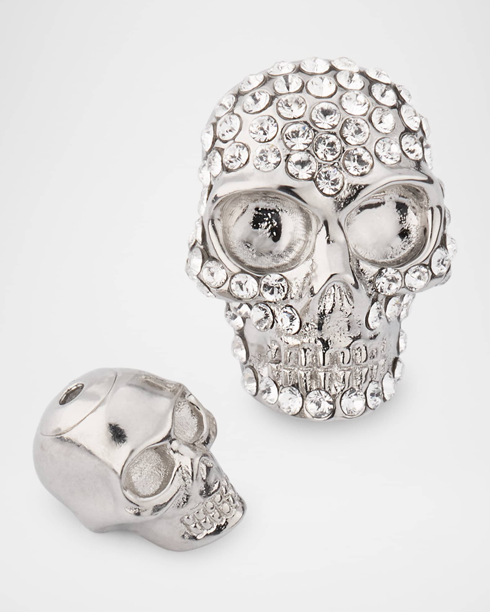Men's Pave Skull Single Stud Earring