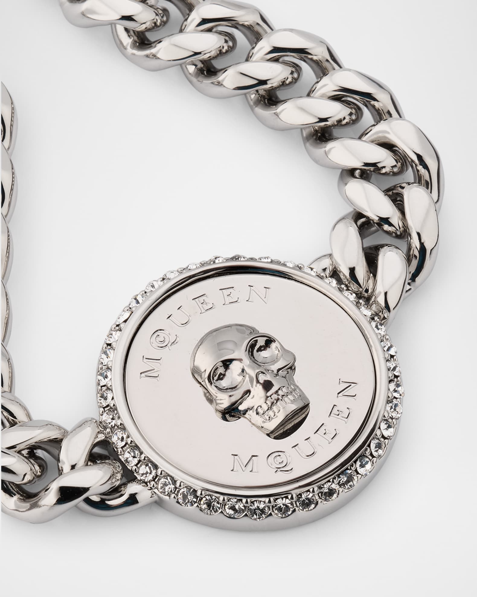 McQueen Men's Sovereign Skull Choker Chain Necklace | Neiman