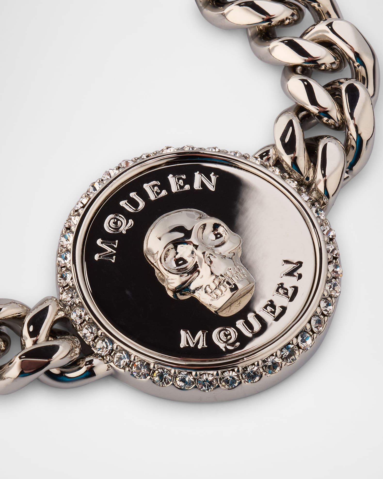 McQueen Men's Sovereign Skull Choker Chain Necklace | Neiman