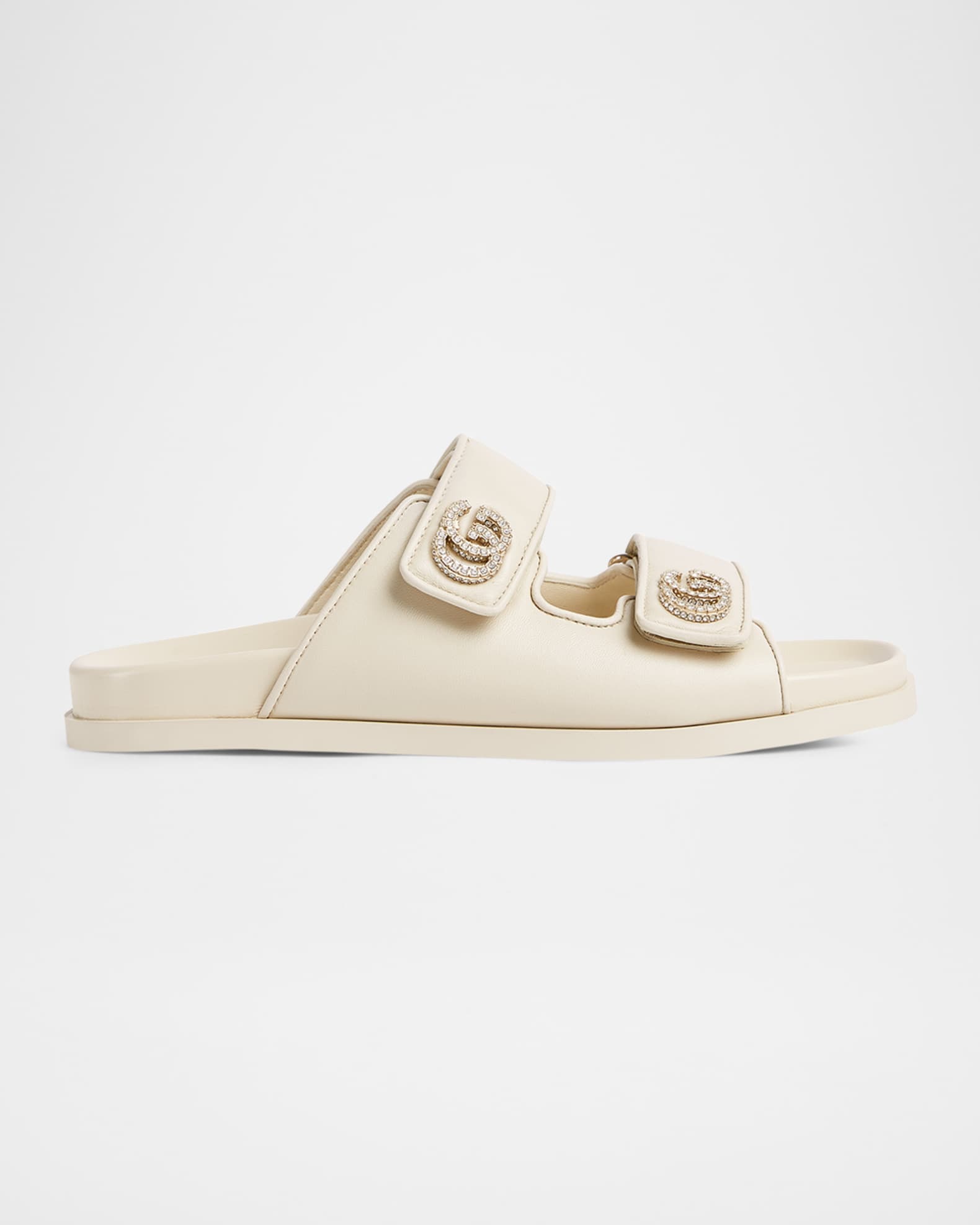 Marmont Embellished GG Double Strap Slide Sandals 0