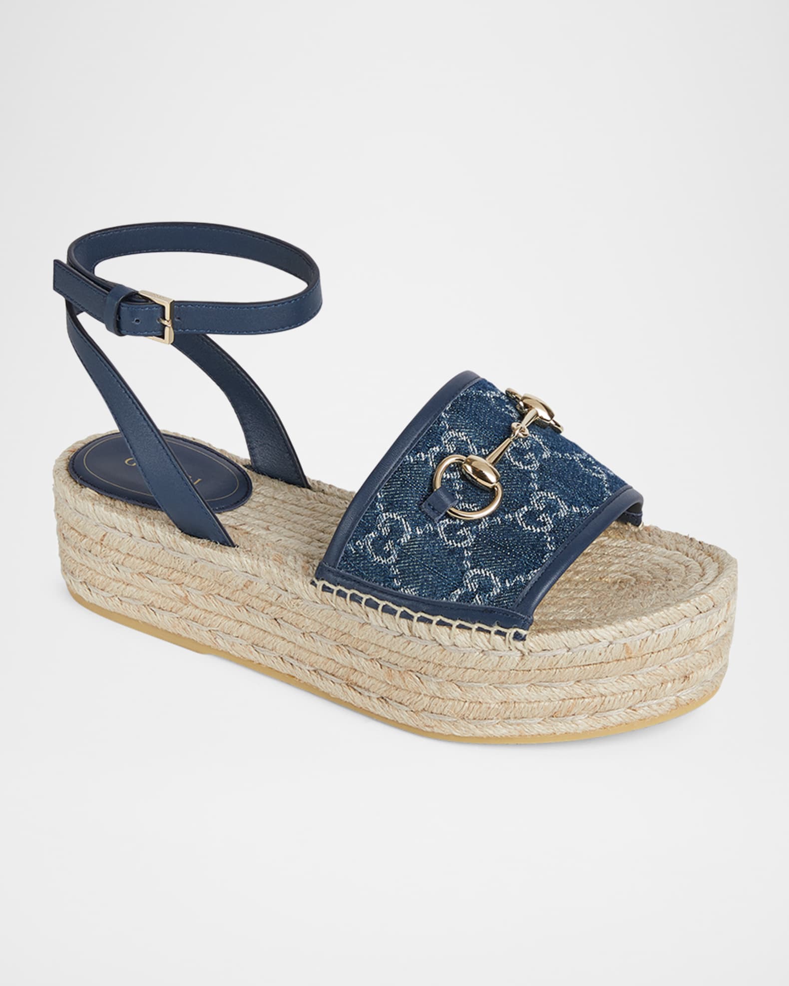 Paloma GG Denim Platform Espadrille Sandals 1