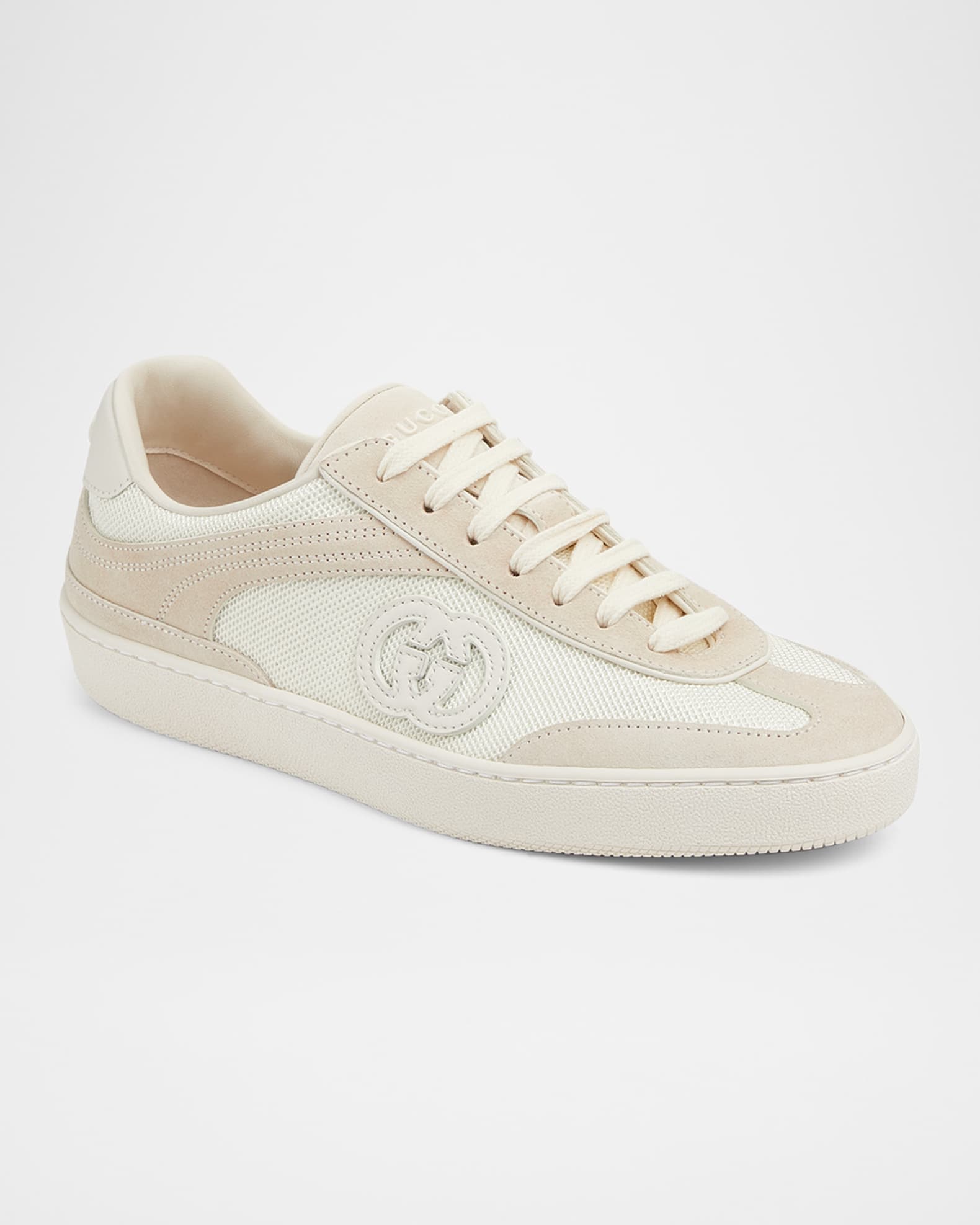 スニーカー GUCCI WHITE G75 SNEAKER IN SUEDE Gucci G75 Suede and Leather Sneakers | Neiman Marcus