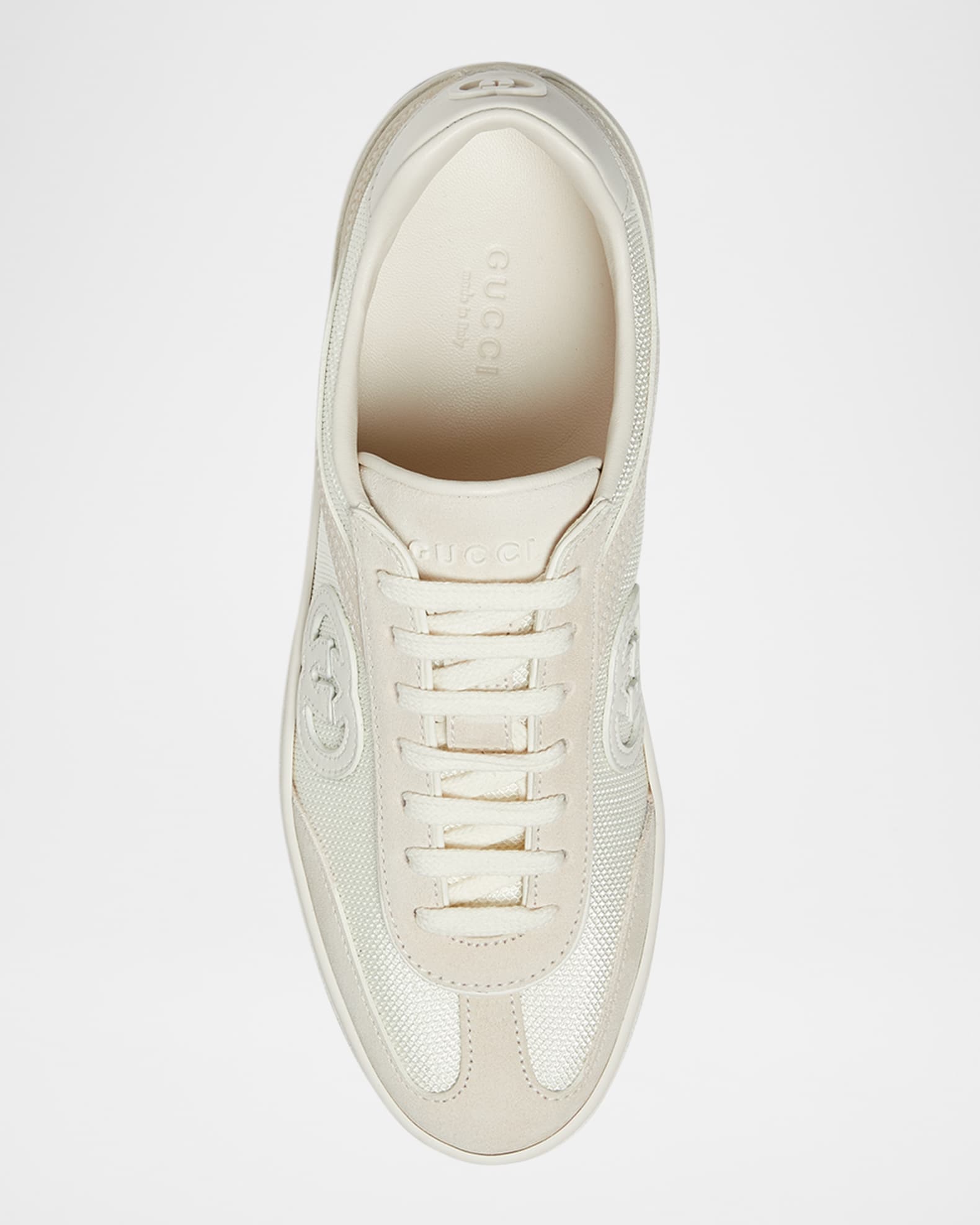 スニーカー GUCCI WHITE G75 SNEAKER IN SUEDE Women's G75 sneaker in white suede | GUCCI® US