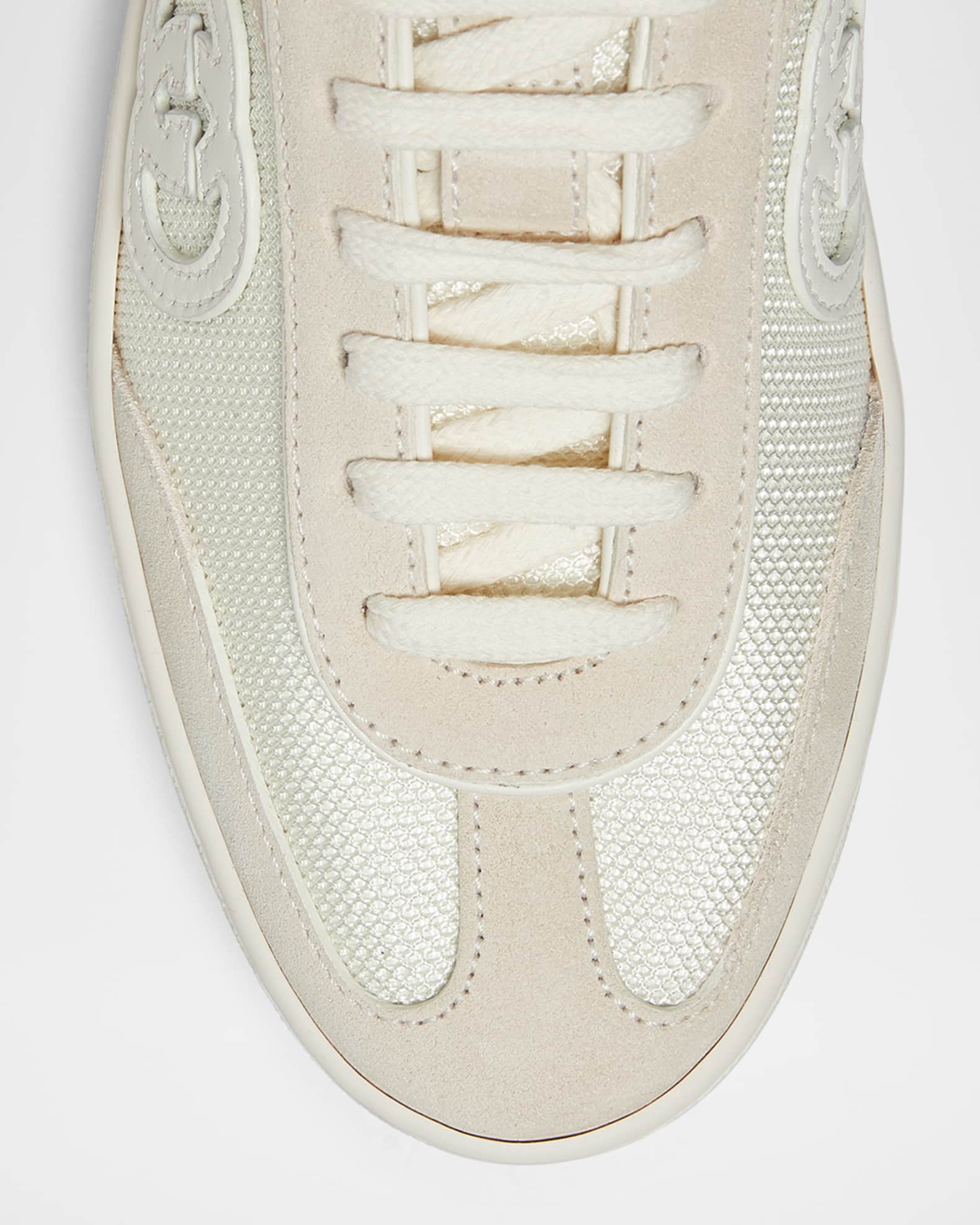 Gucci G75 Suede and Leather Sneakers | Neiman Marcus