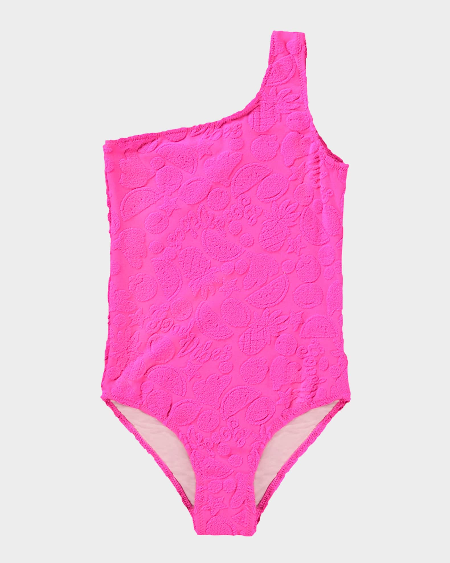 Molo Girl's Nai One-Shoulder One-Piece Swimsuit, Size 8-14