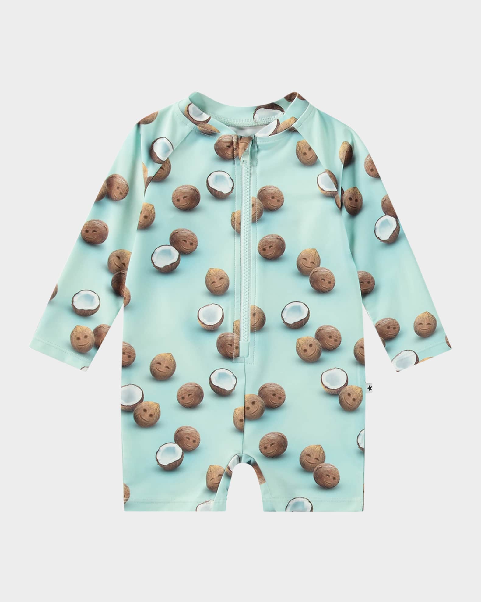 Boy's Neka Long-Sleeve One-Piece Swimsuit, Size 3M-4 0