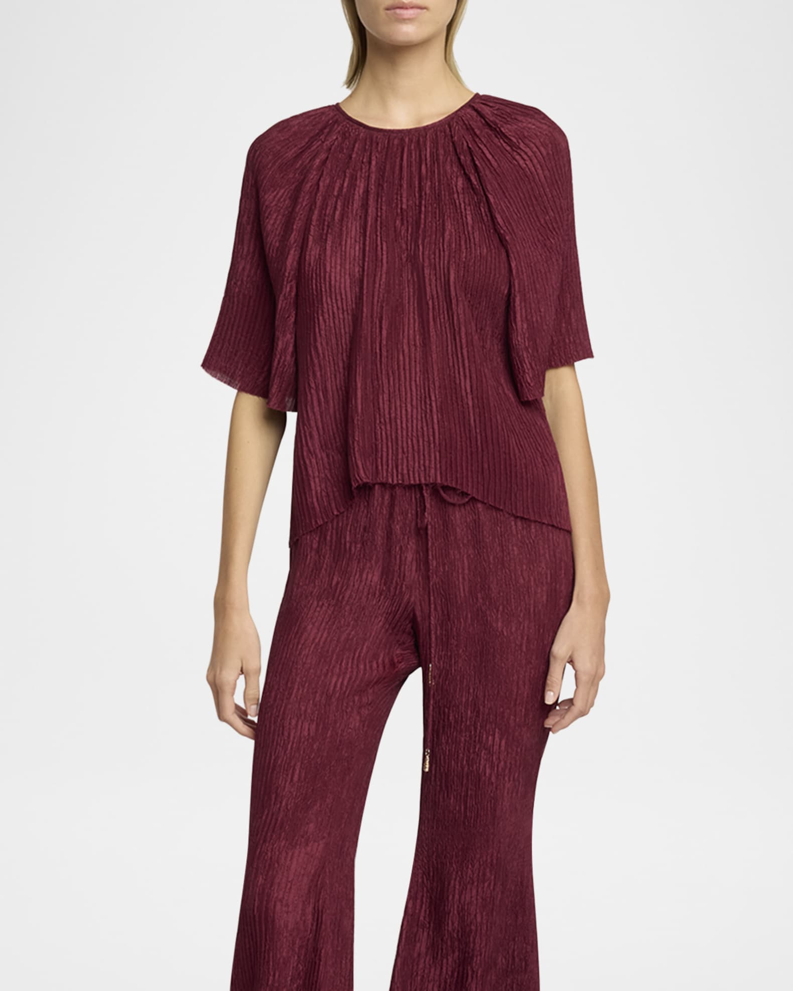 Nula Plisse Silk Top 1