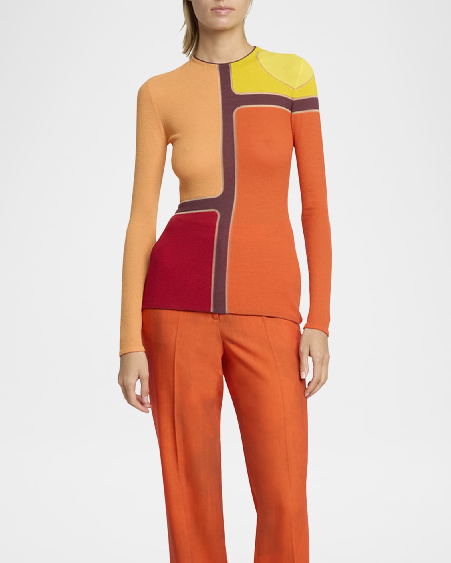 Atreus Colorblock Wool Cashmere Sweater 1