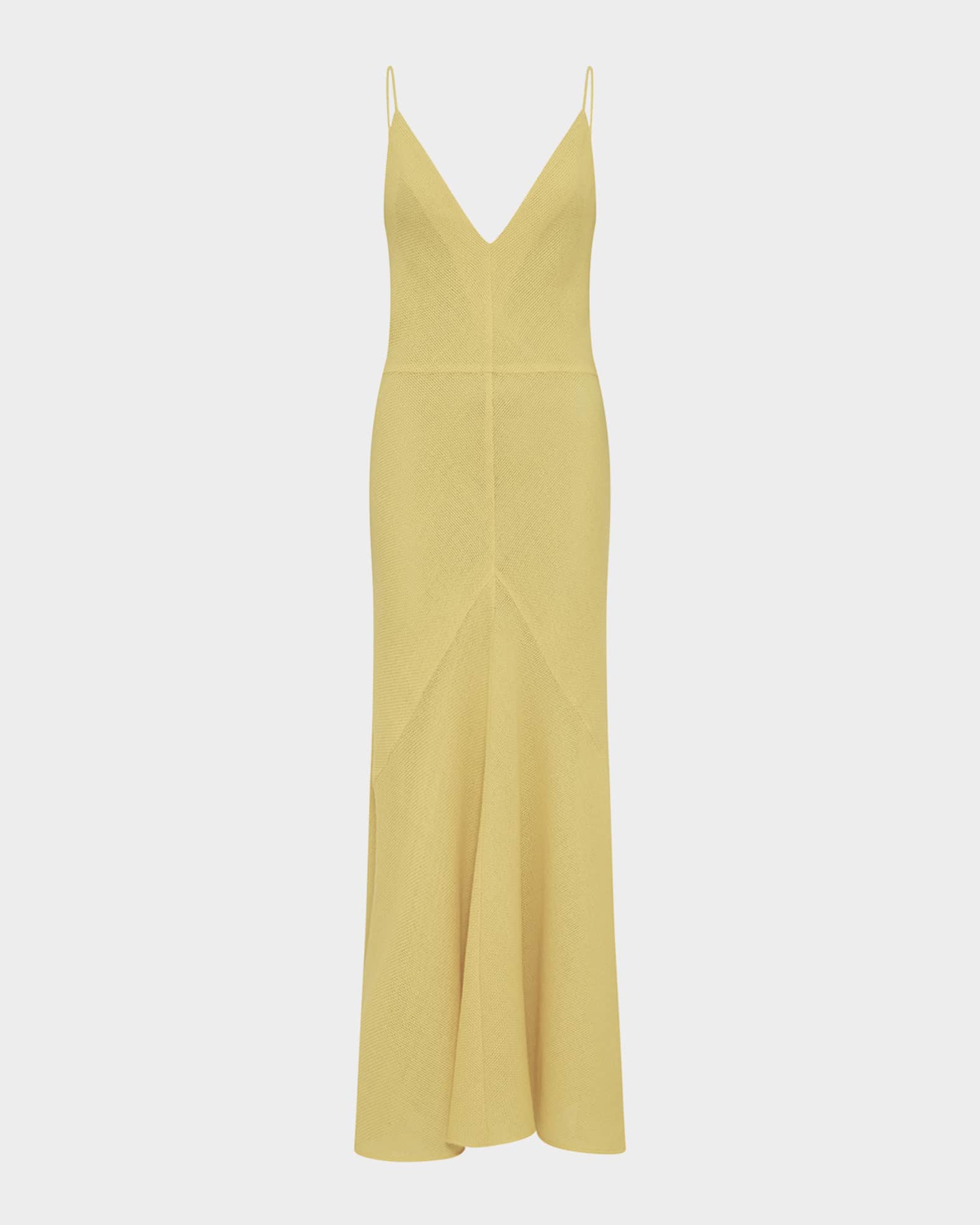 Brigita Backless Fluted Alpaca Slip Dress 0