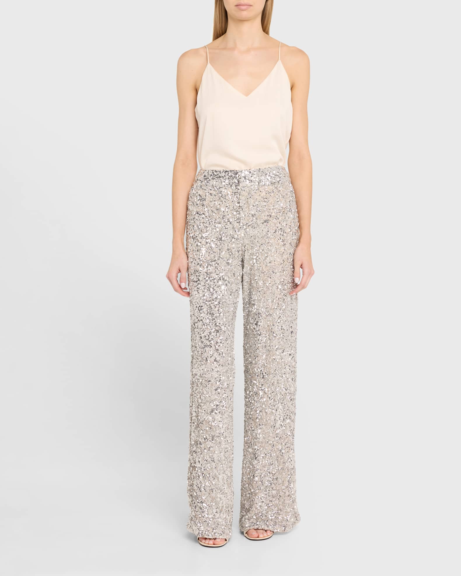 Mame Sequined Wide-Leg Pants 1