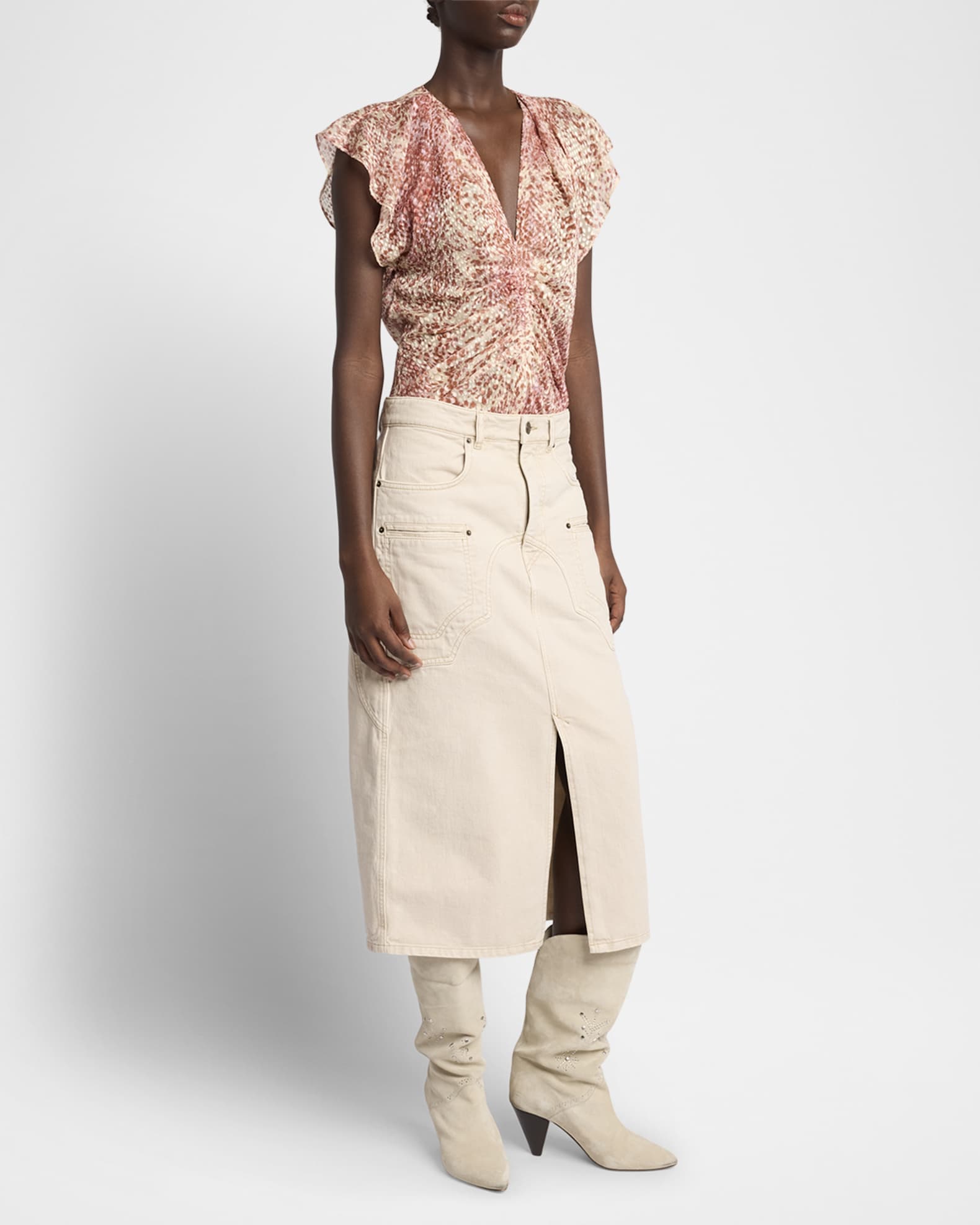 Lonea Ruched Short-Sleeve Top 1