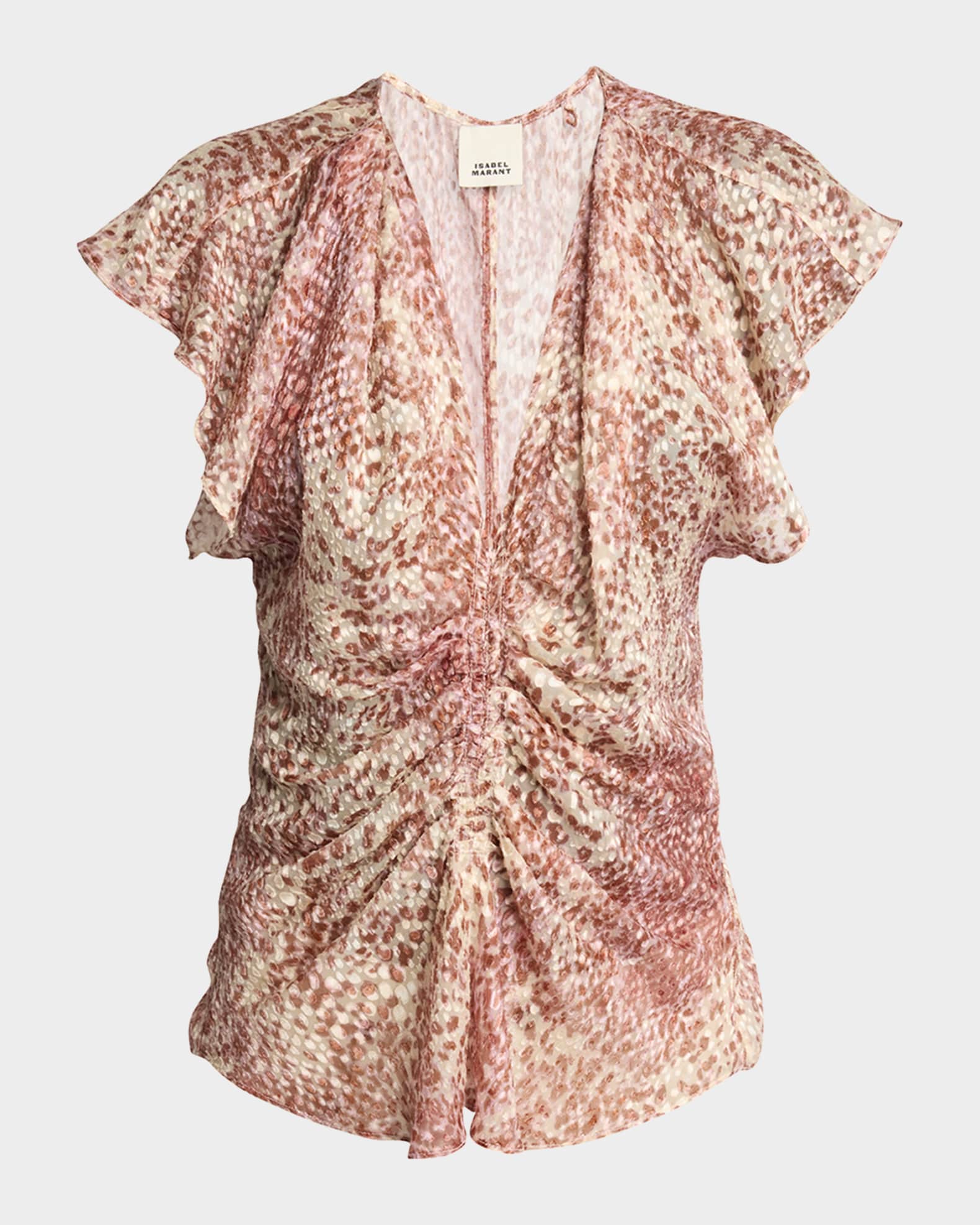Lonea Ruched Short-Sleeve Top 0