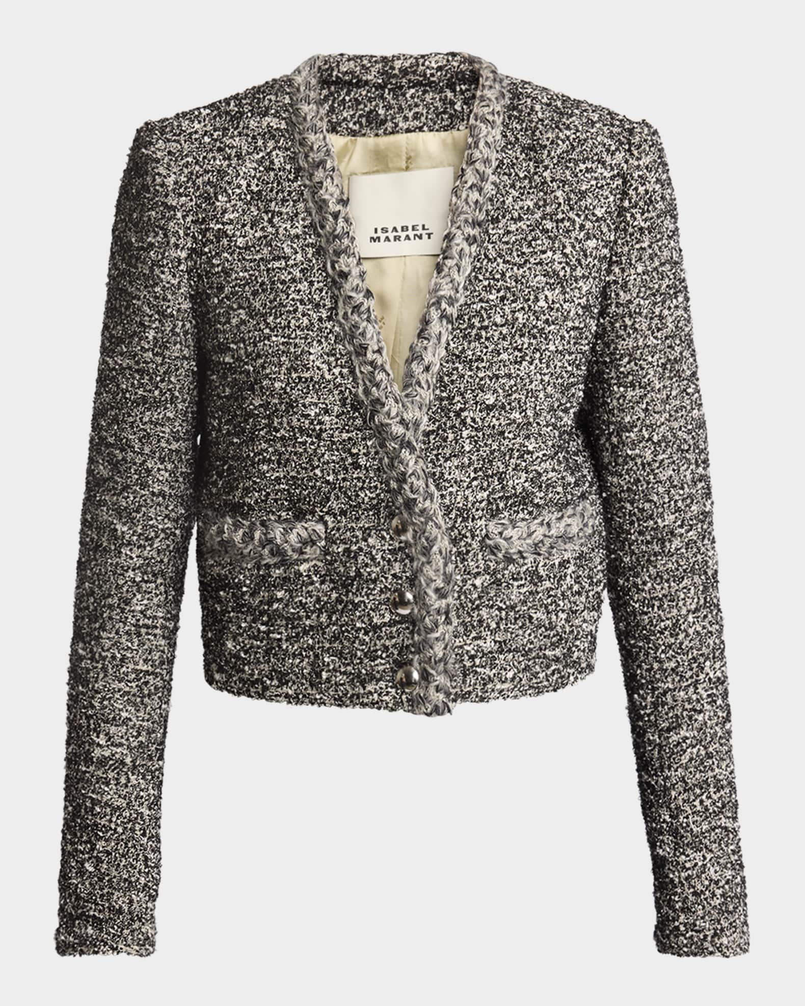 Gwendoline Boucle Single-Breasted Jacket 0