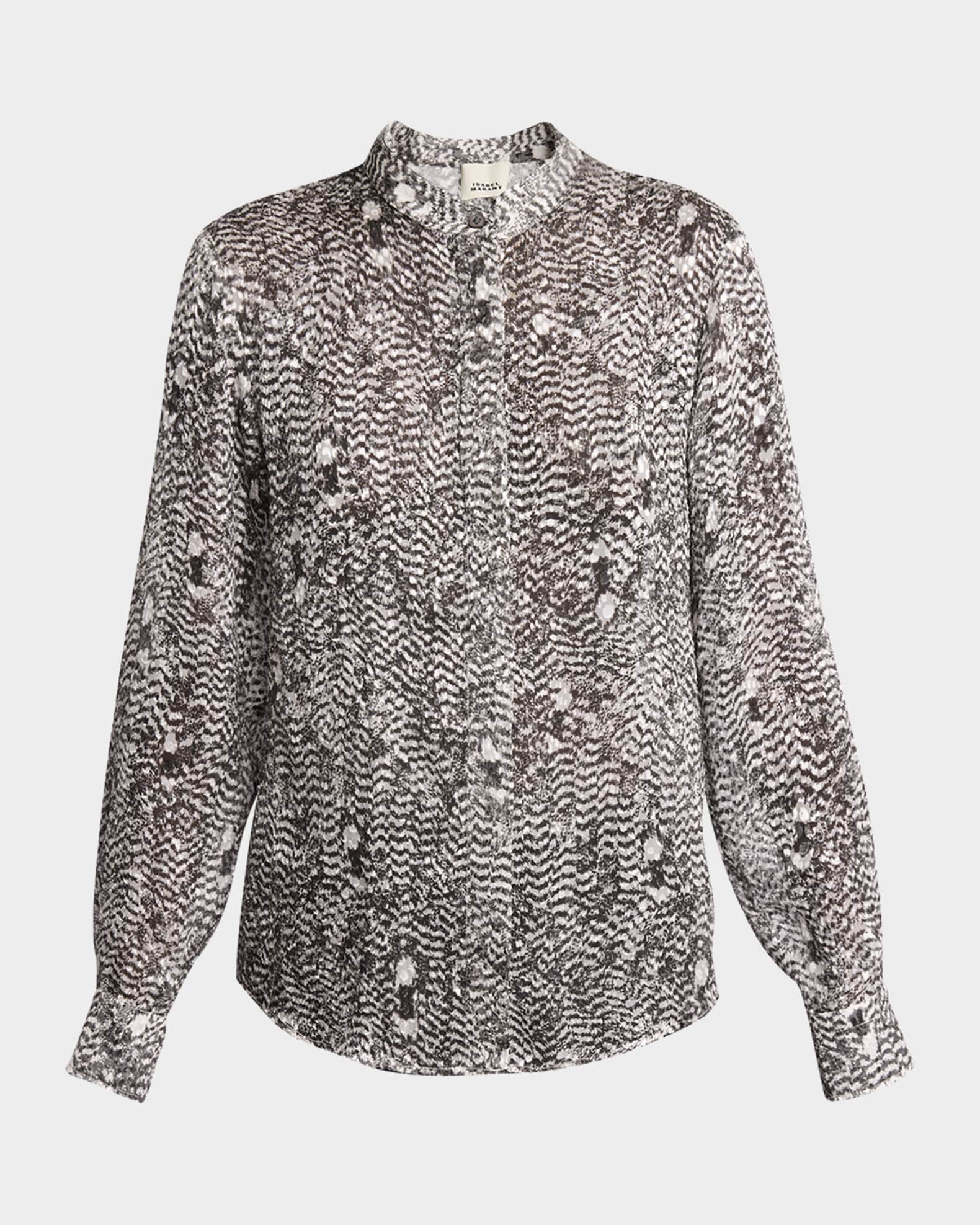 Ilda Long-Sleeve Button-Down Top 0