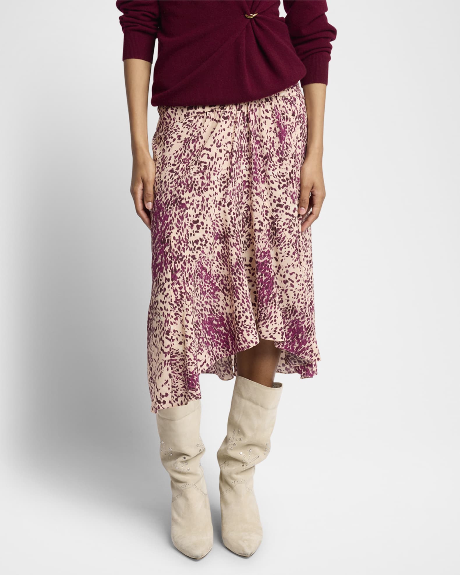 Olena Gathered Midi Skirt 1