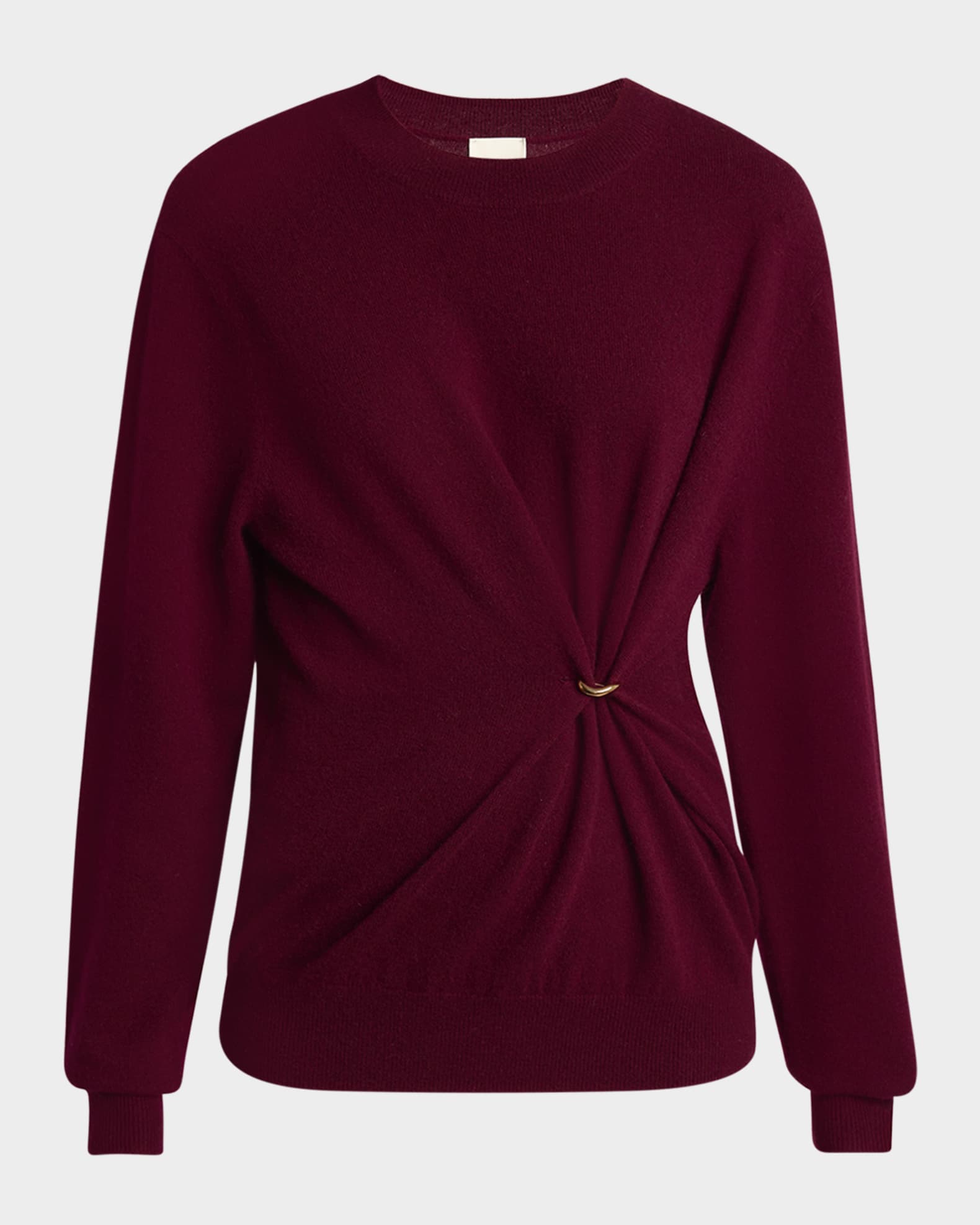 Ilaria Gathered Ring Wool-Cashmere Sweater 0