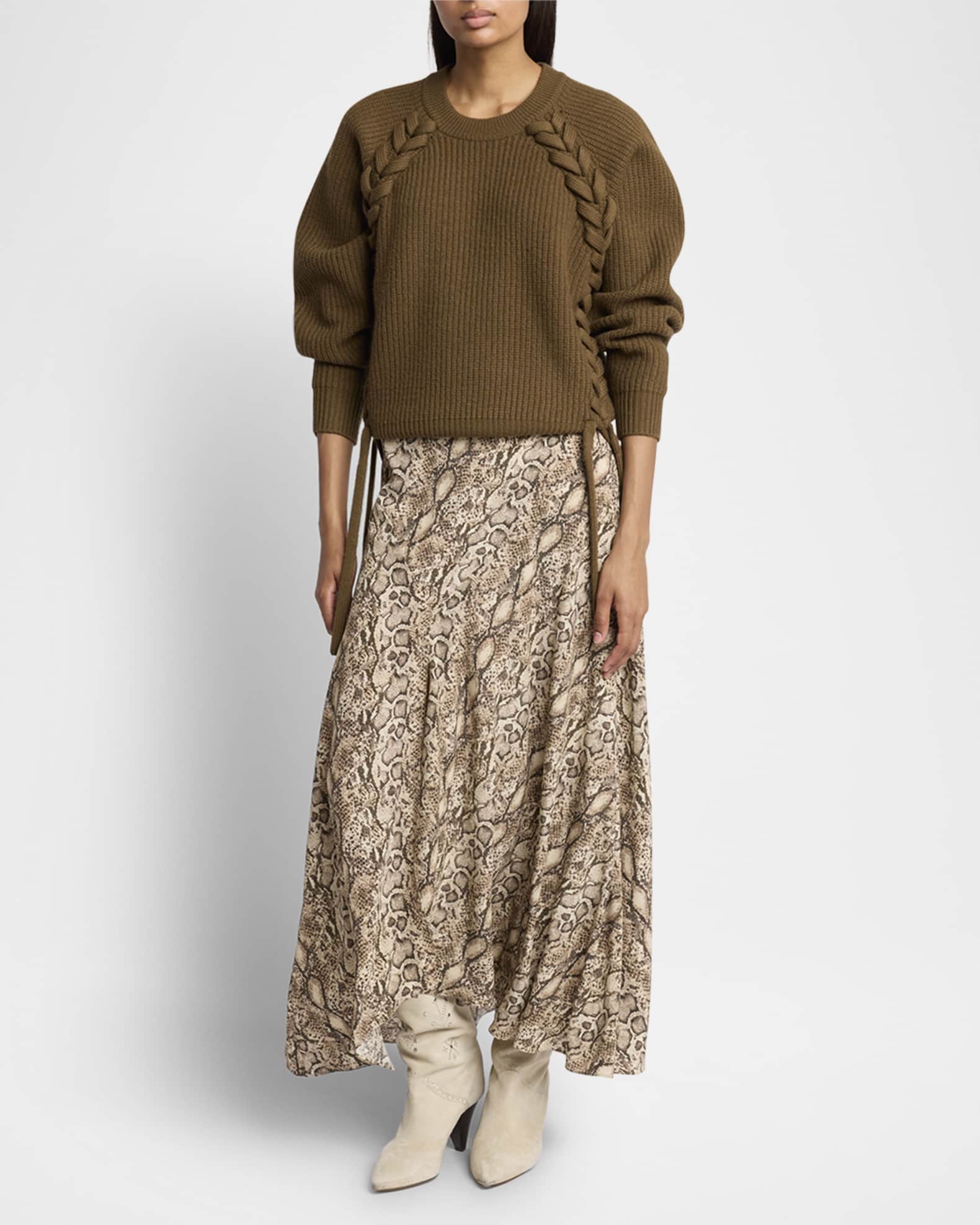 Noelia Laced Rib Crewneck Sweater 1
