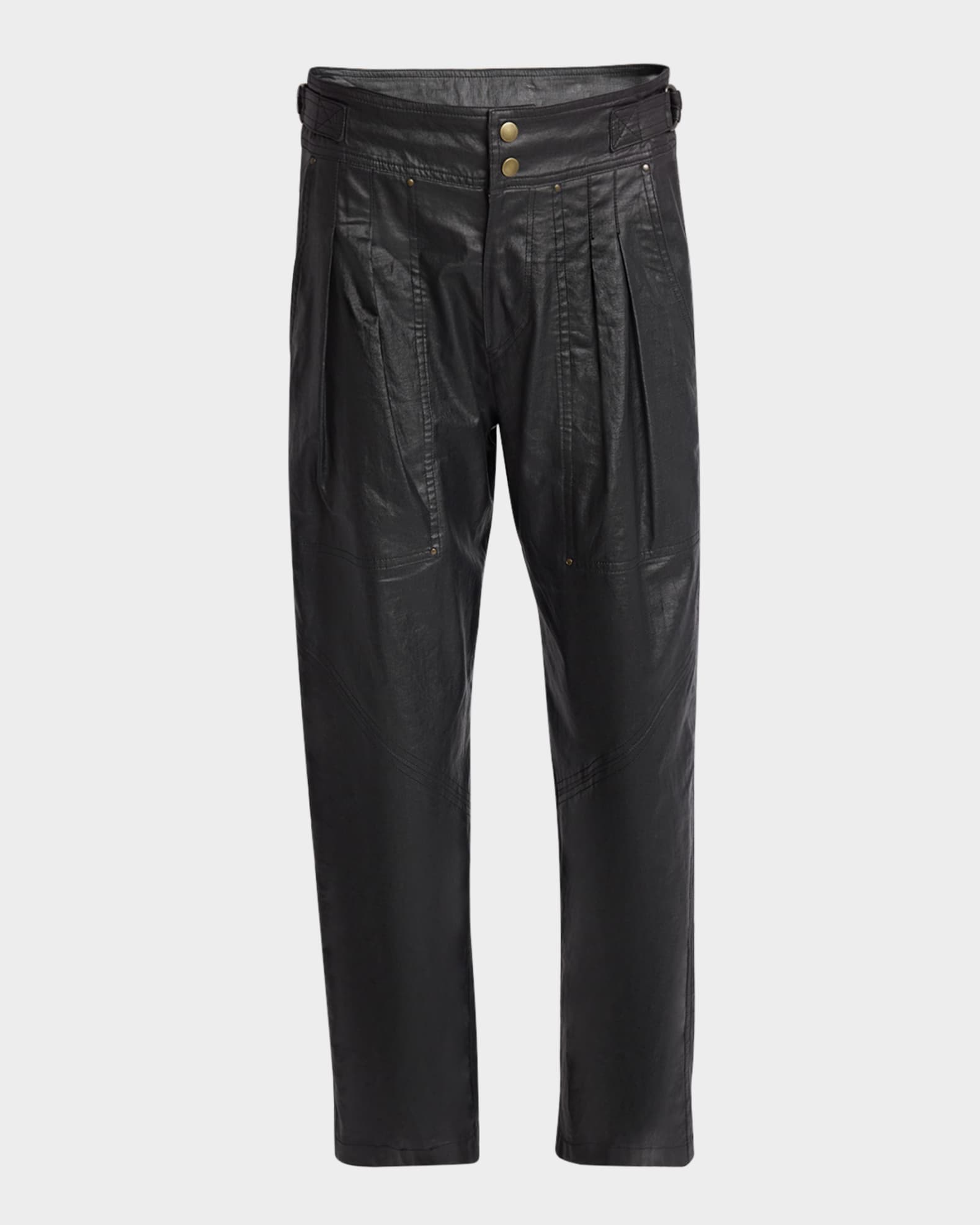 【冬バーゲン★】 Isabel Marant Fidji Pleated Straight-Leg Coated Linen Pants パンツ