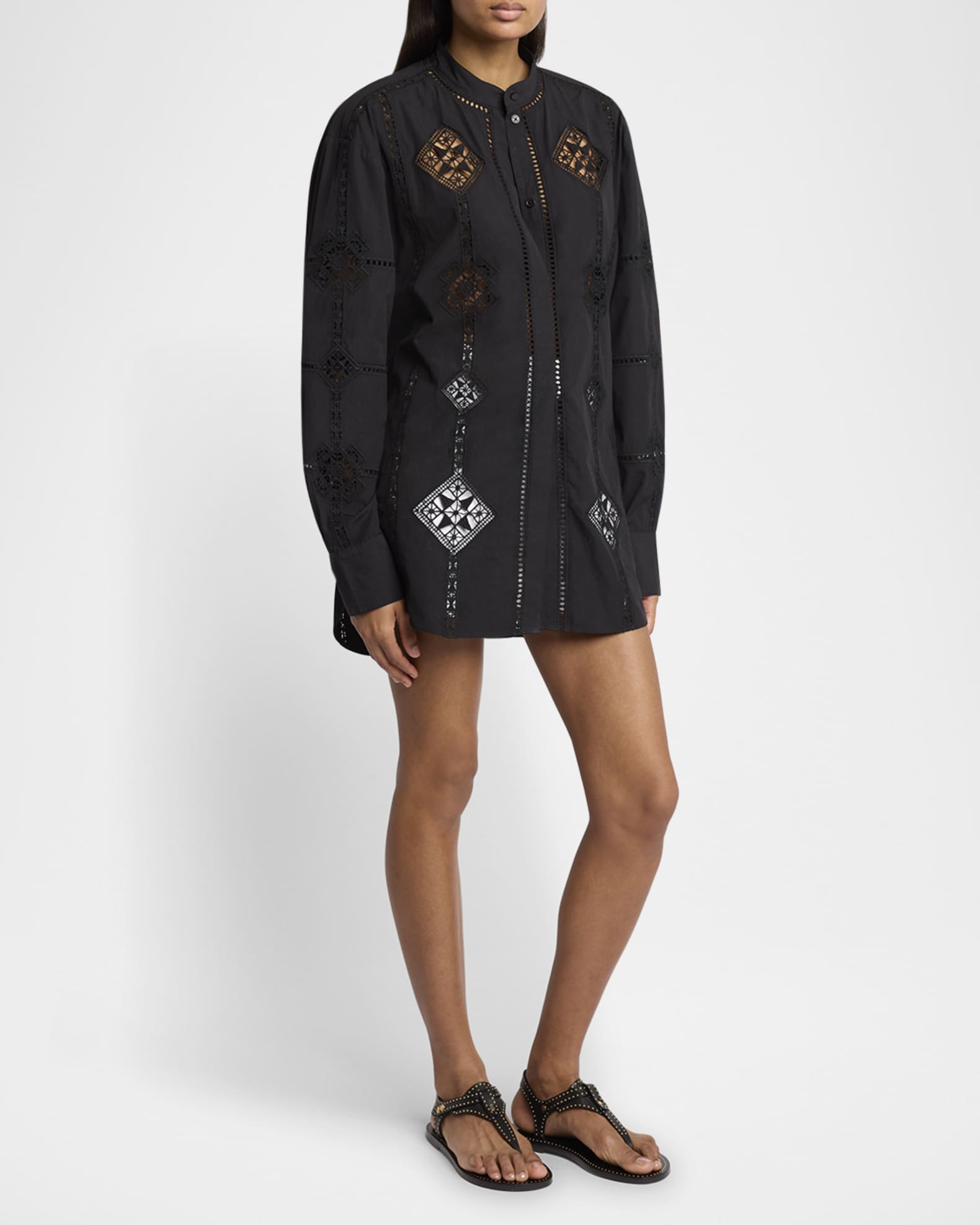 Soeline Embroidered Button-Down Shirt 1