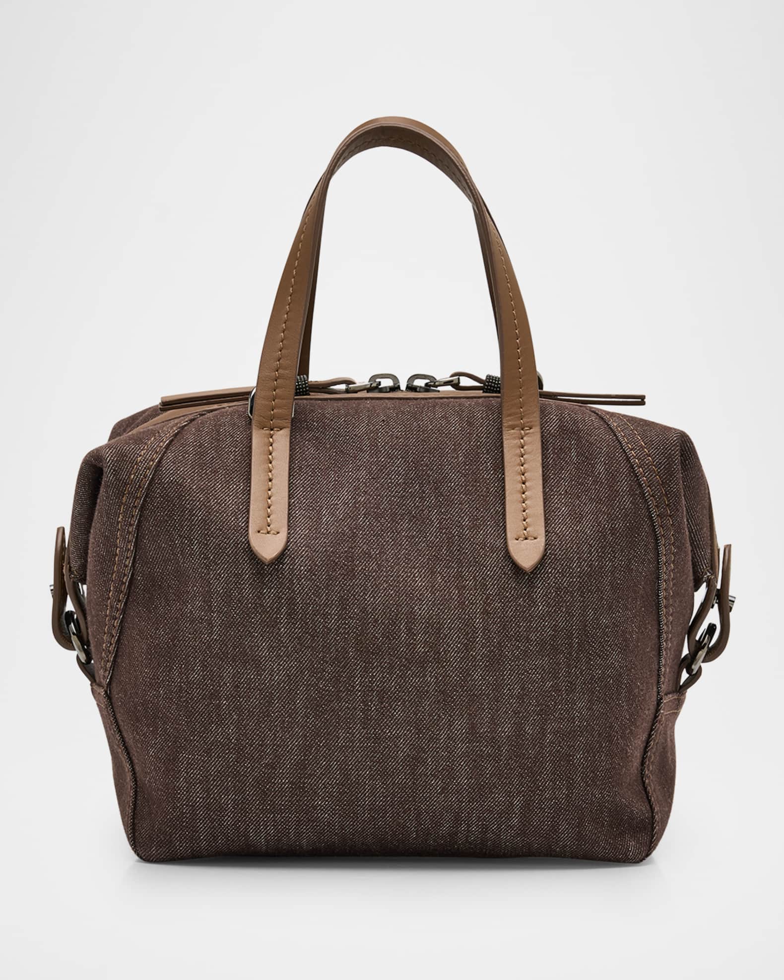 Duo Mini Denim Traveler Top-Handle Bag 0