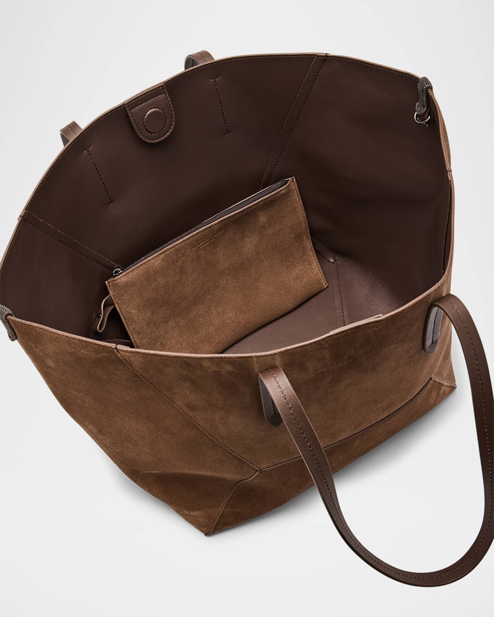 BRUNELLO CUCINELLI モニーレ付き BC Duo バッグ【関税送料込】 Calfskin BC Duo bag for Woman in Pine Cone Brown | Brunello