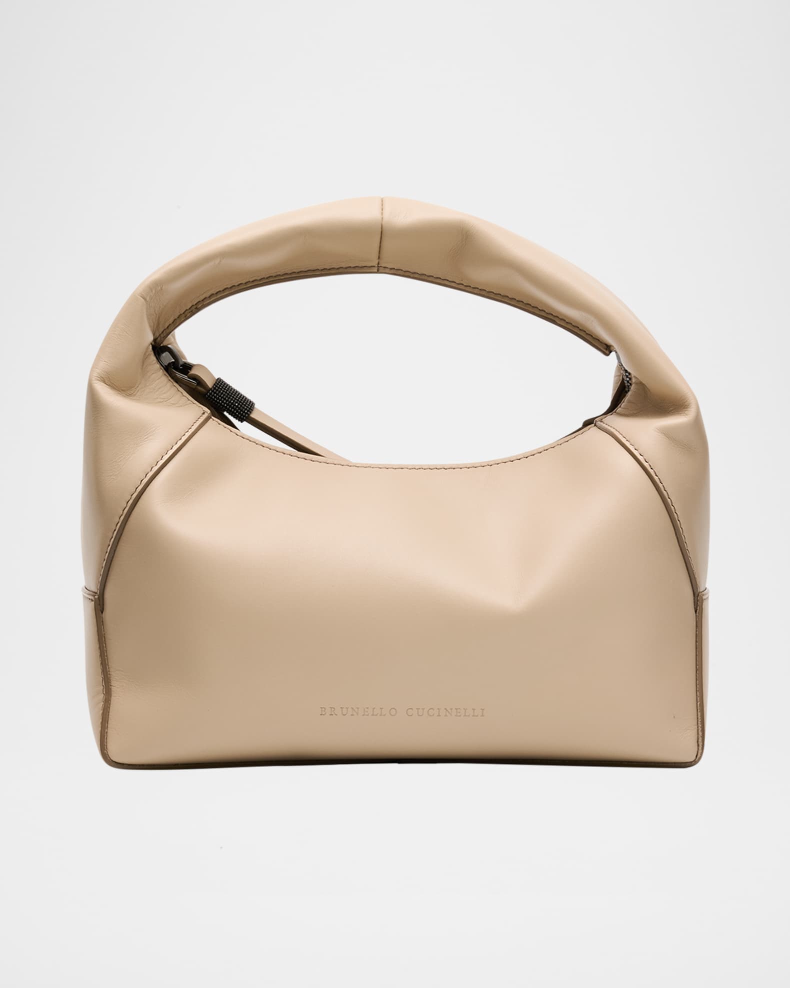 Zip Leather Top-Handle Bag 0