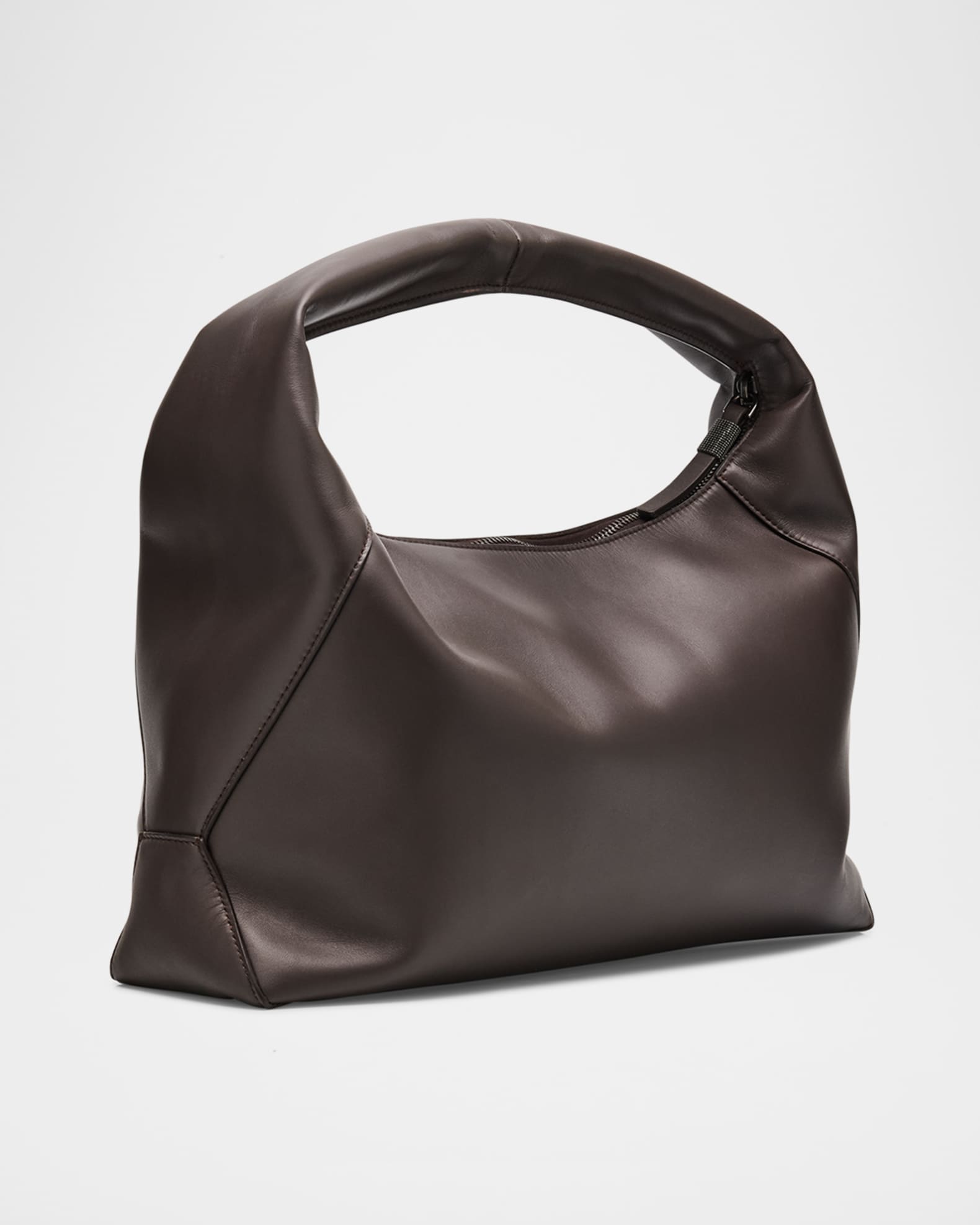 VIP【送料関税込】BRUNELLO CUCINELLI HOBO BRIOCHE HANDBAG Suede Brioche Hobo bag for Woman in Sage | Brunello Cucinelli