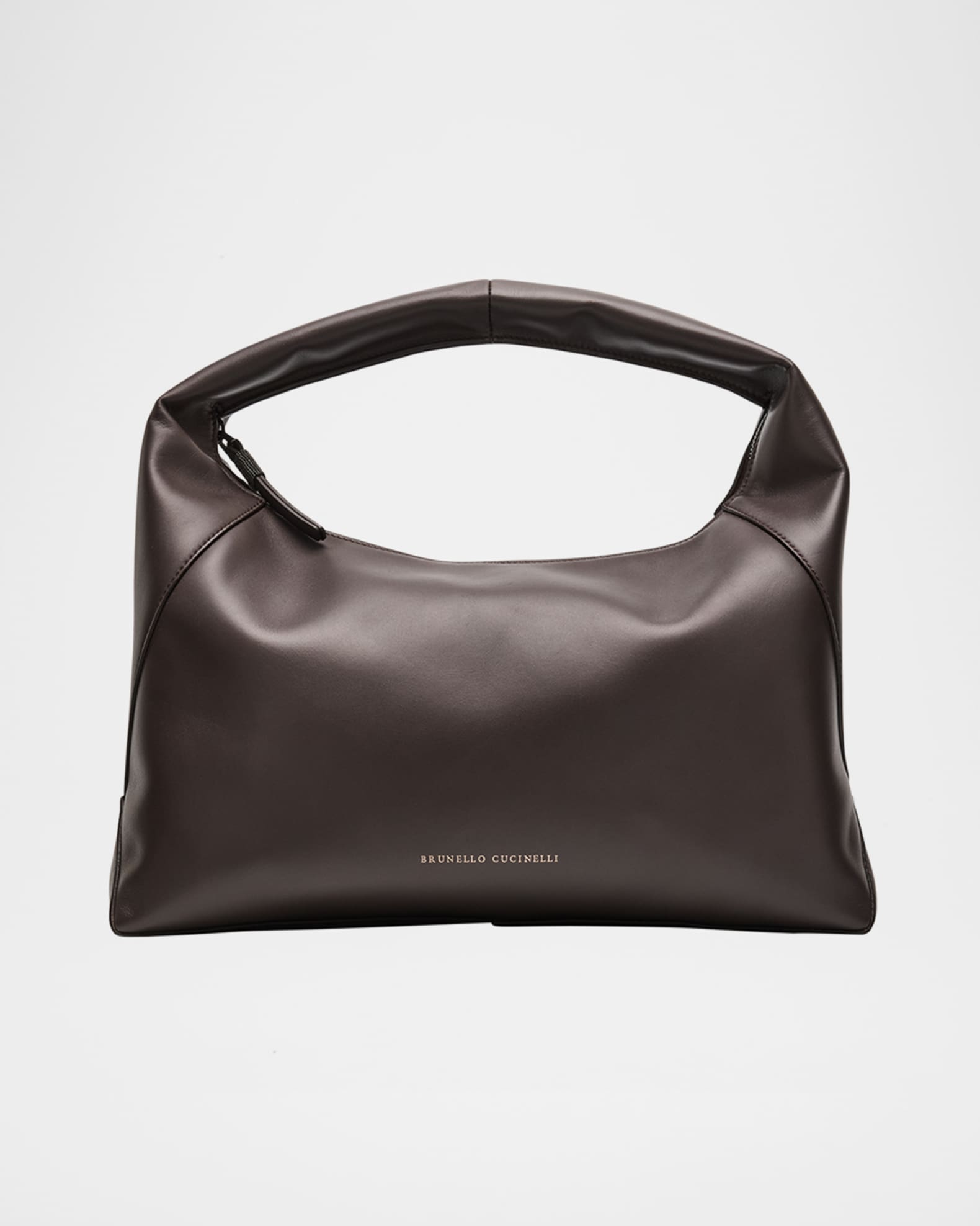 Zip Calf Leather Hobo Bag 0
