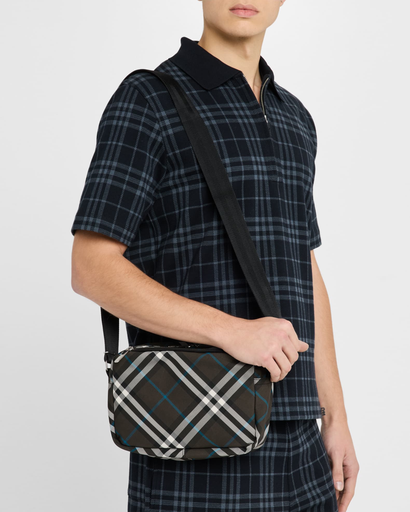 Men's Classics Check Crossbody Bag 1