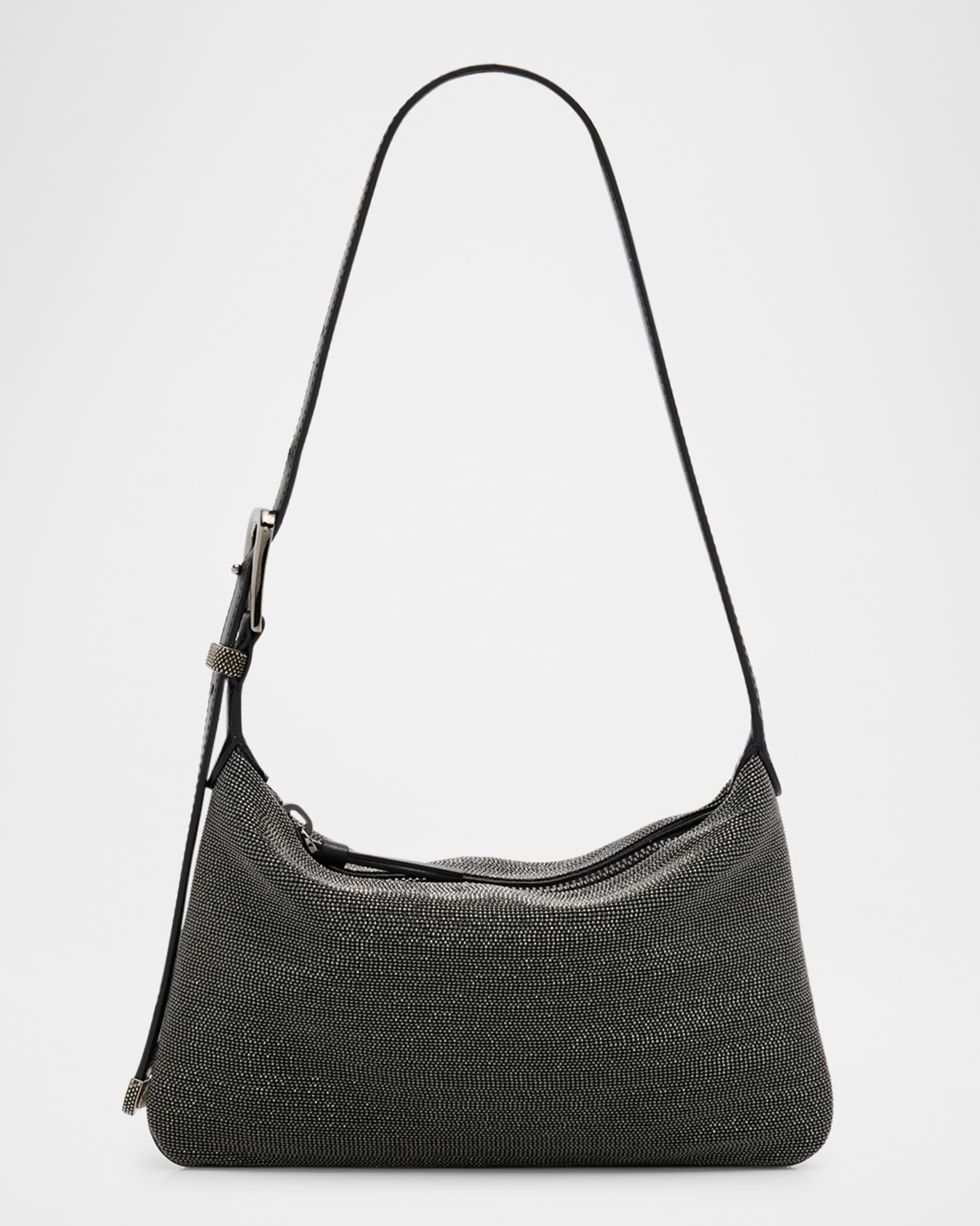Allover Monili Leather Shoulder Bag 0