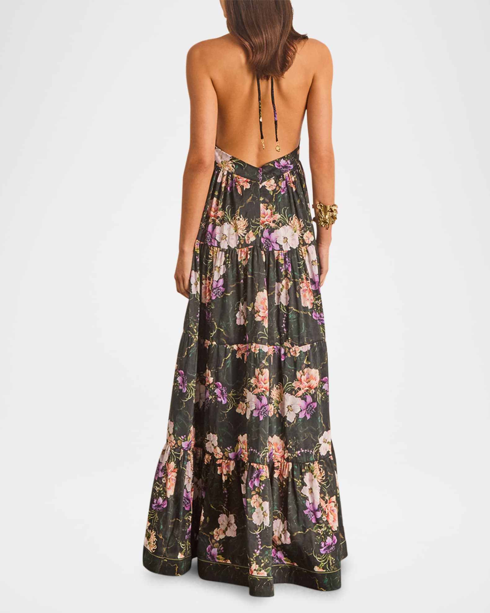chinese dress ladies Embellished Bandeau Maxi Dress in Black - 8 main image 1