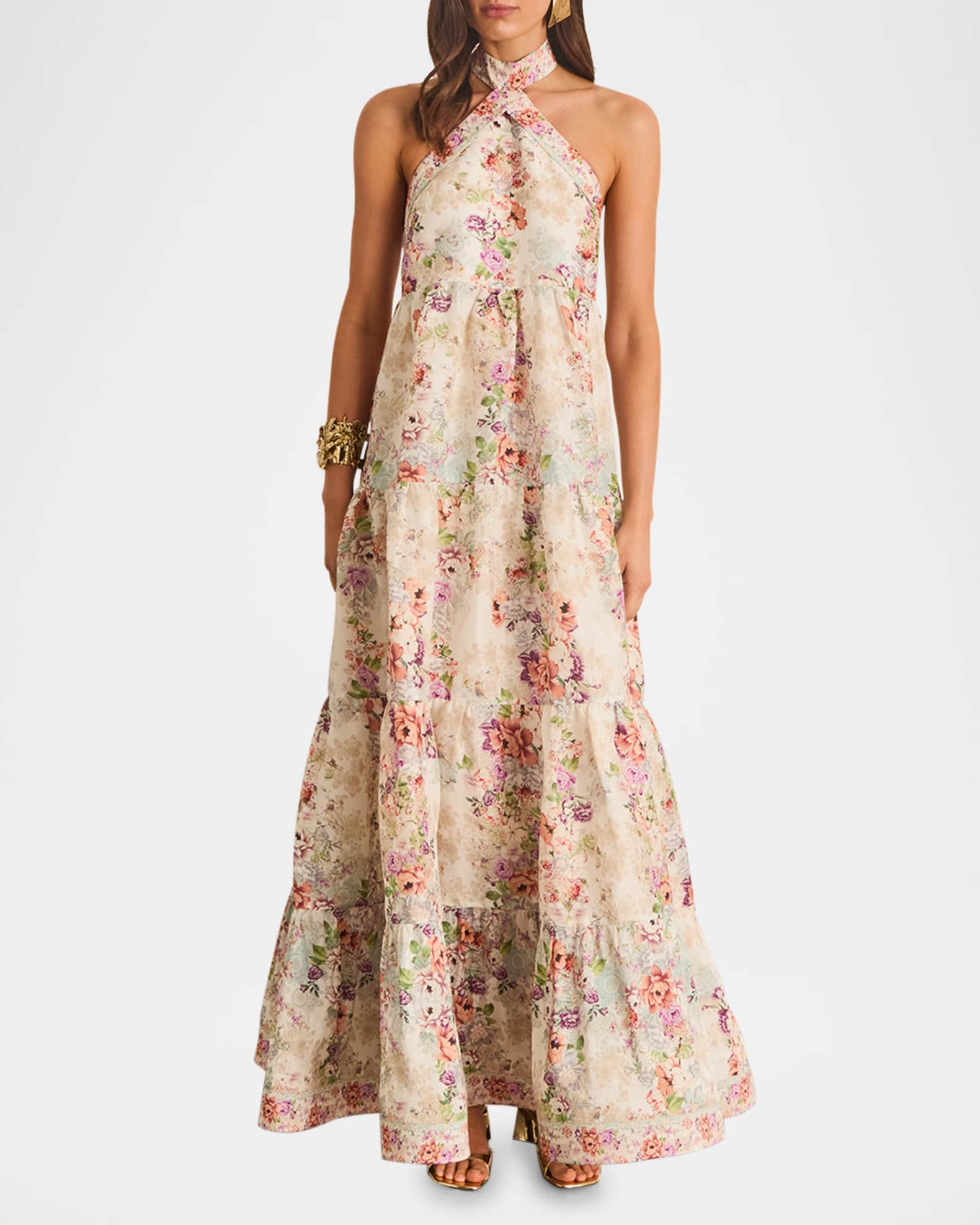 Evelyn Deep V Print Maxi Dress Evelyn Deep V Print Maxi Dress